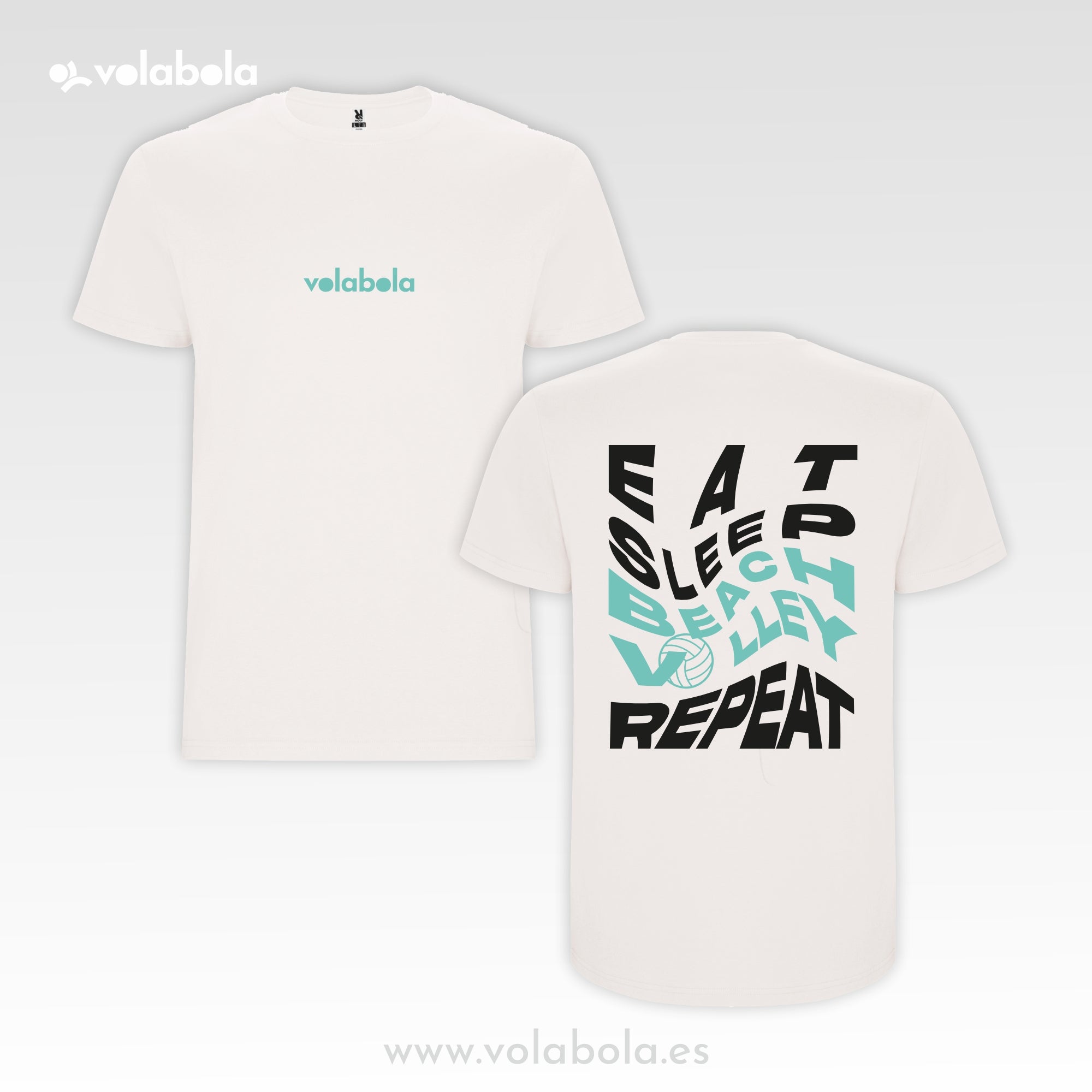 Camiseta casual algodón manga corta unisex – Beach Volley Repeat