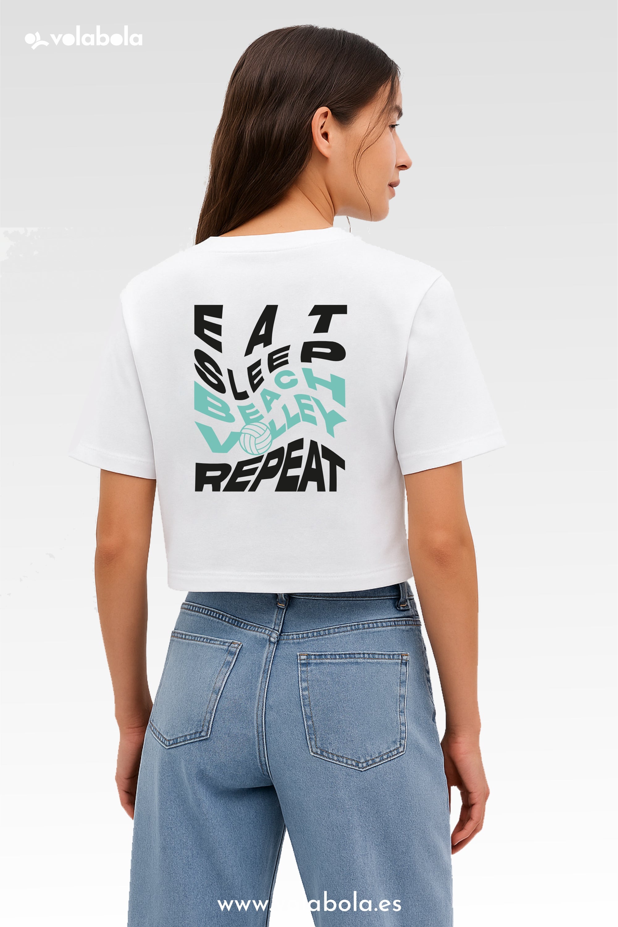 Camiseta cropped - Beach volley repeat