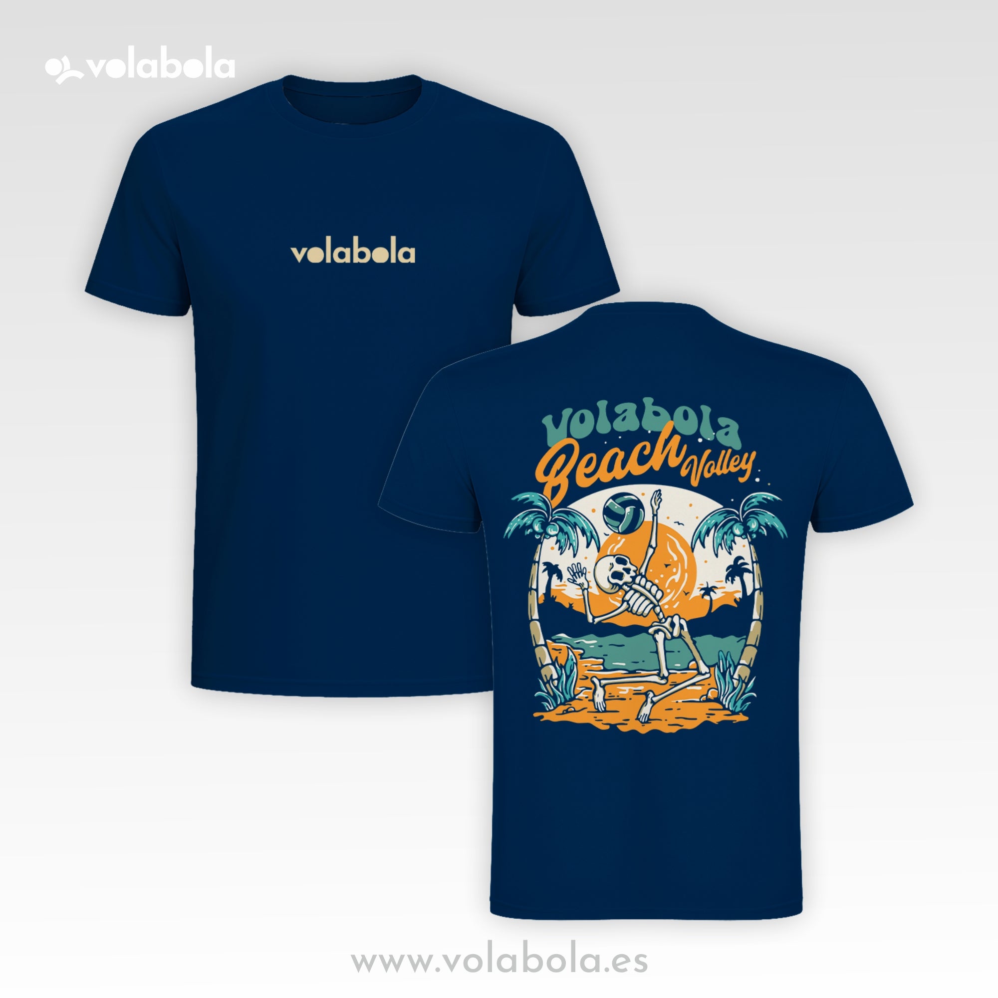Camiseta Manga Corta Casual Volley Hombre – Beach Bones
