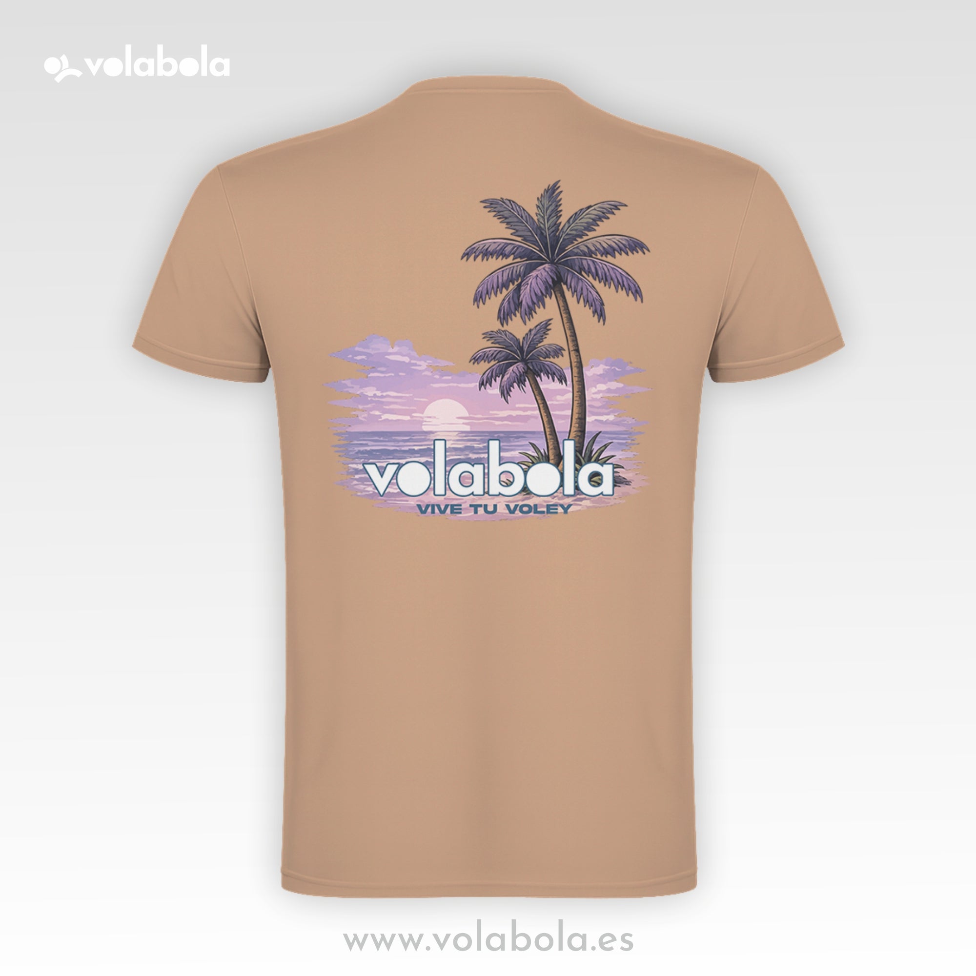 Camiseta Manga Corta Casual Volley Hombre – Beach Sunset Palm