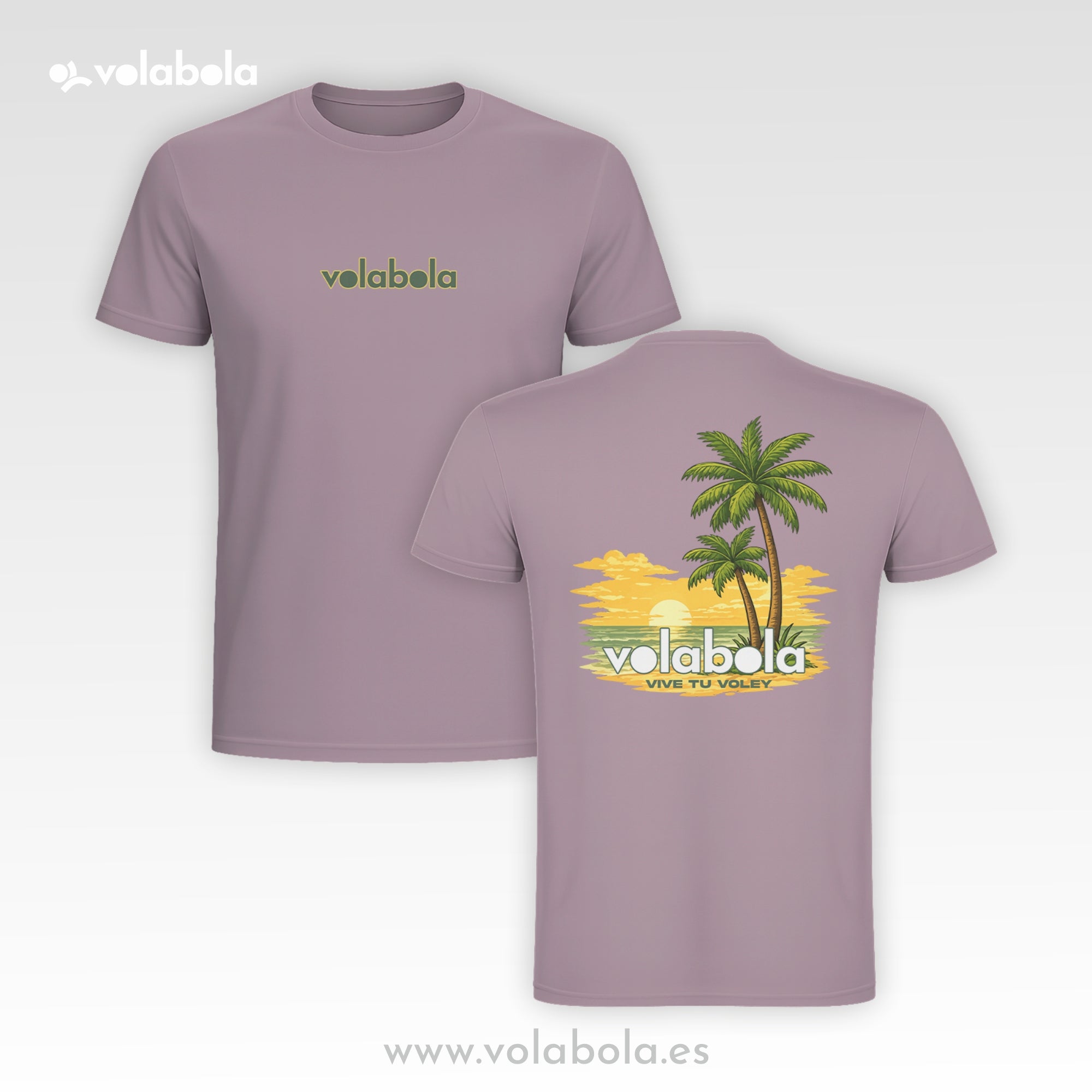 Camiseta Manga Corta Casual Volley Hombre – Beach Sunset Palm