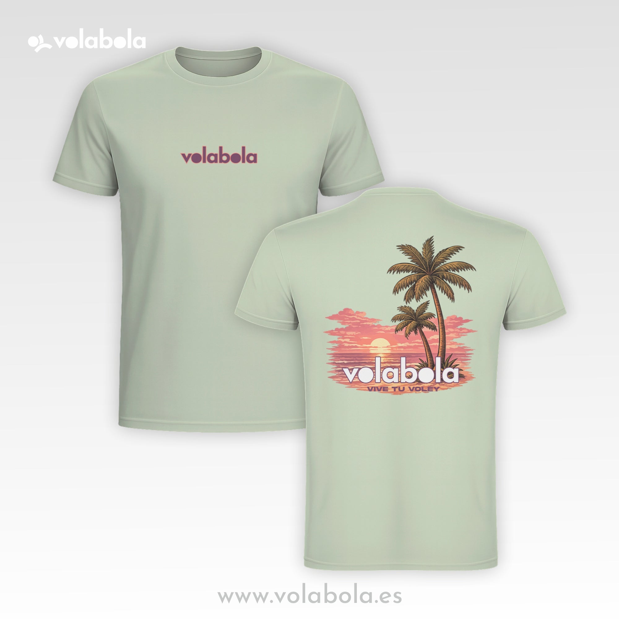 Camiseta Manga Corta Casual Volley Hombre – Beach Sunset Palm