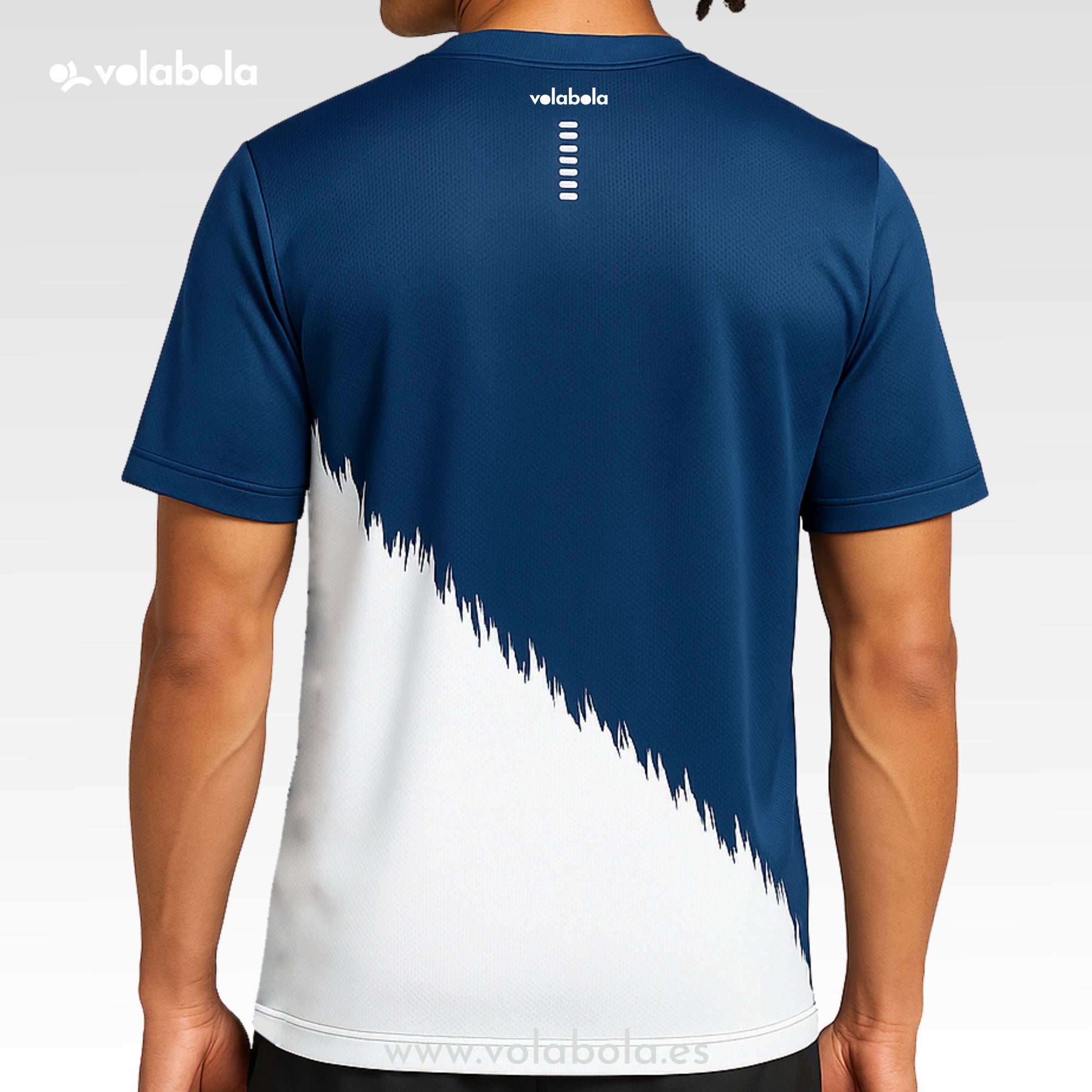 Camiseta técnica deportiva manga corta unisex – Border Marino