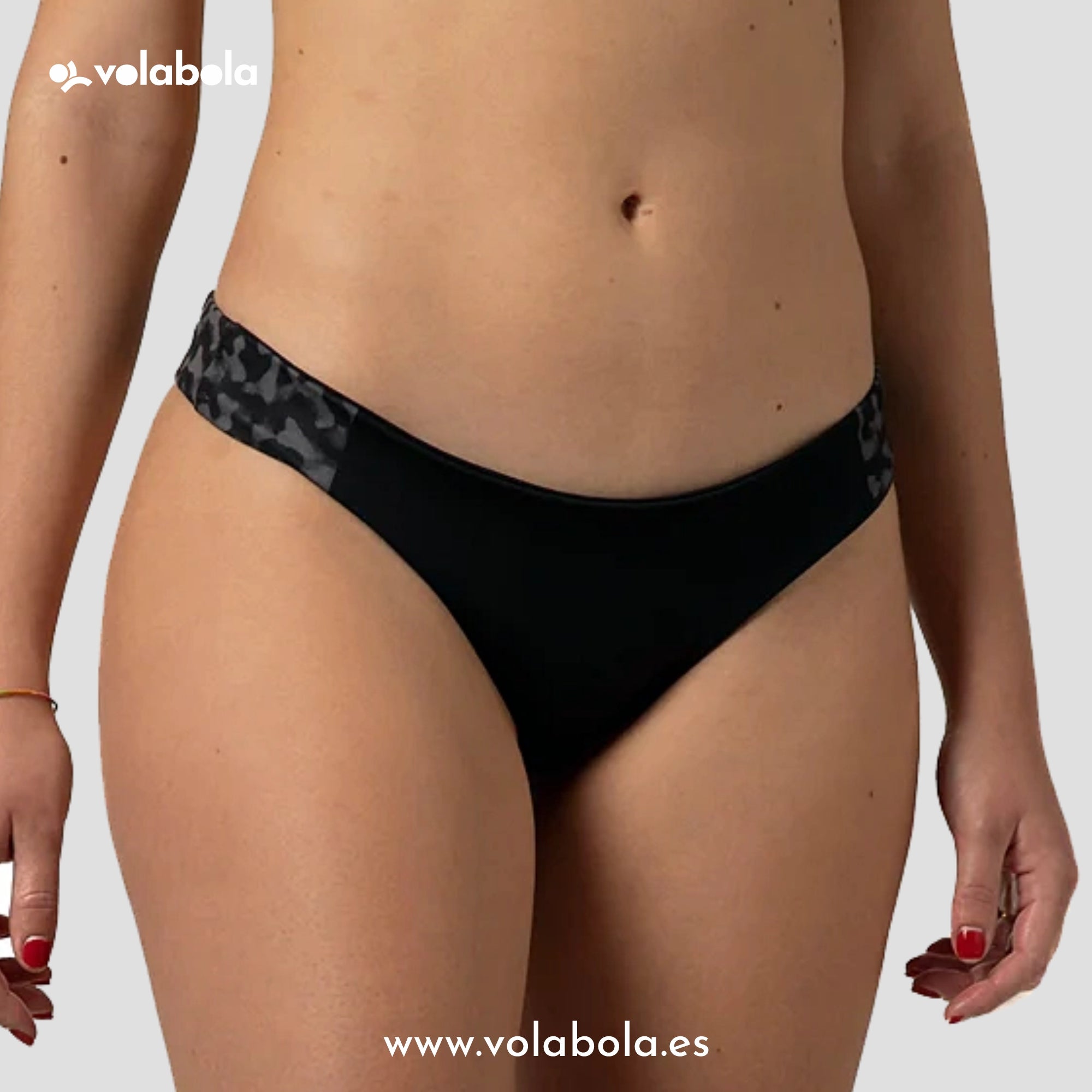 Braguita bikini pro volley - black camouflage