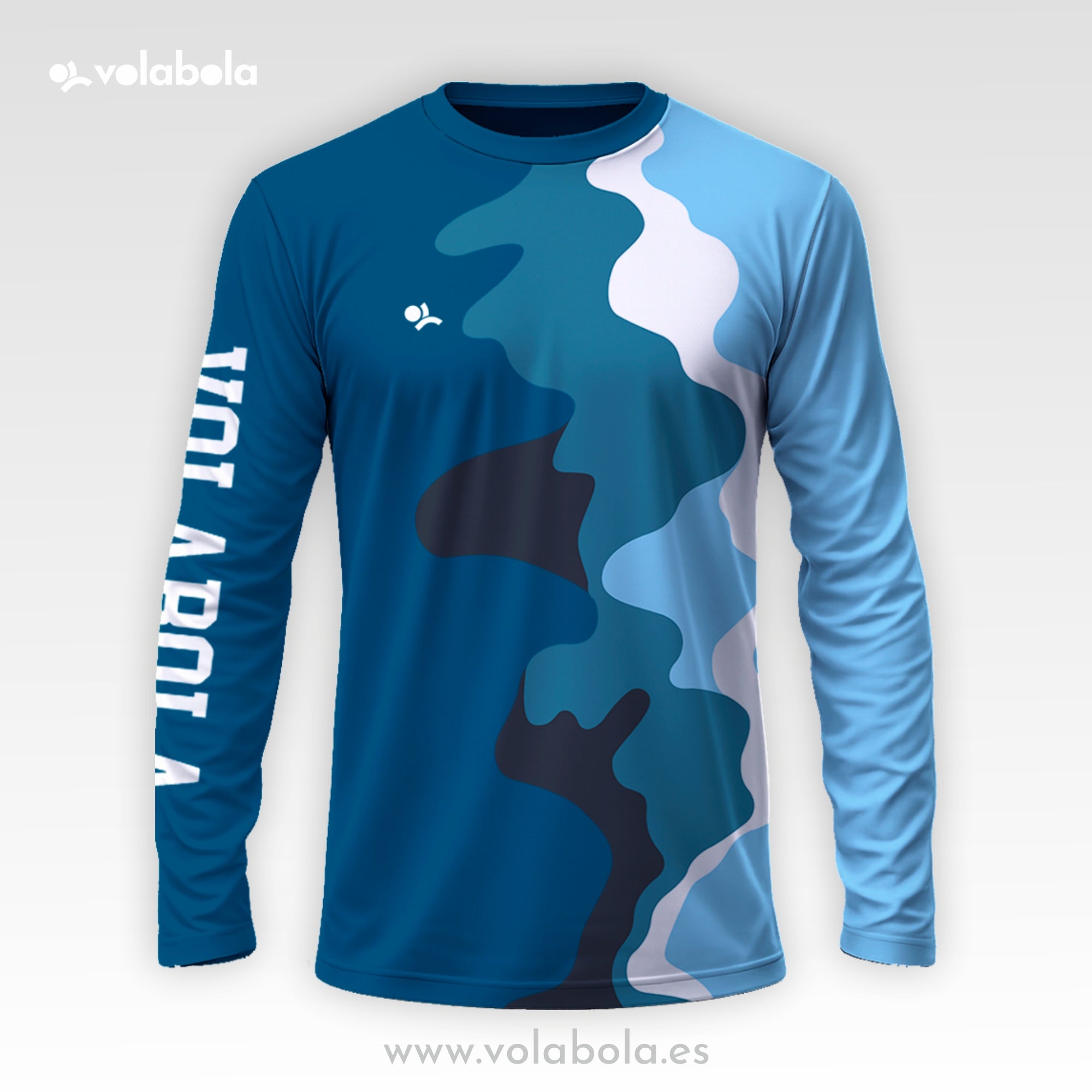 Camiseta Manga Larga Pro Volley - Aqua