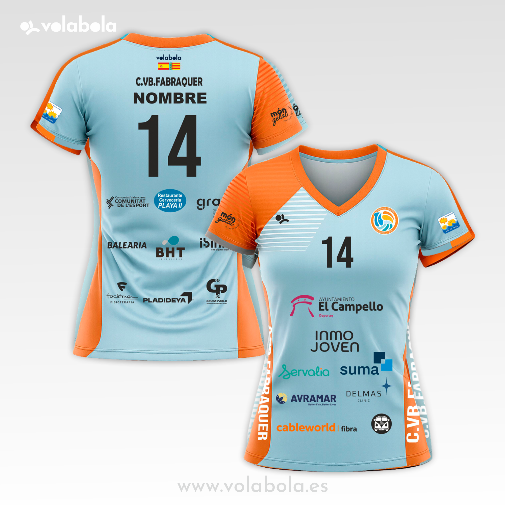 Camiseta Juego Líbero Mujer Azul CV Fabraquer El Campello