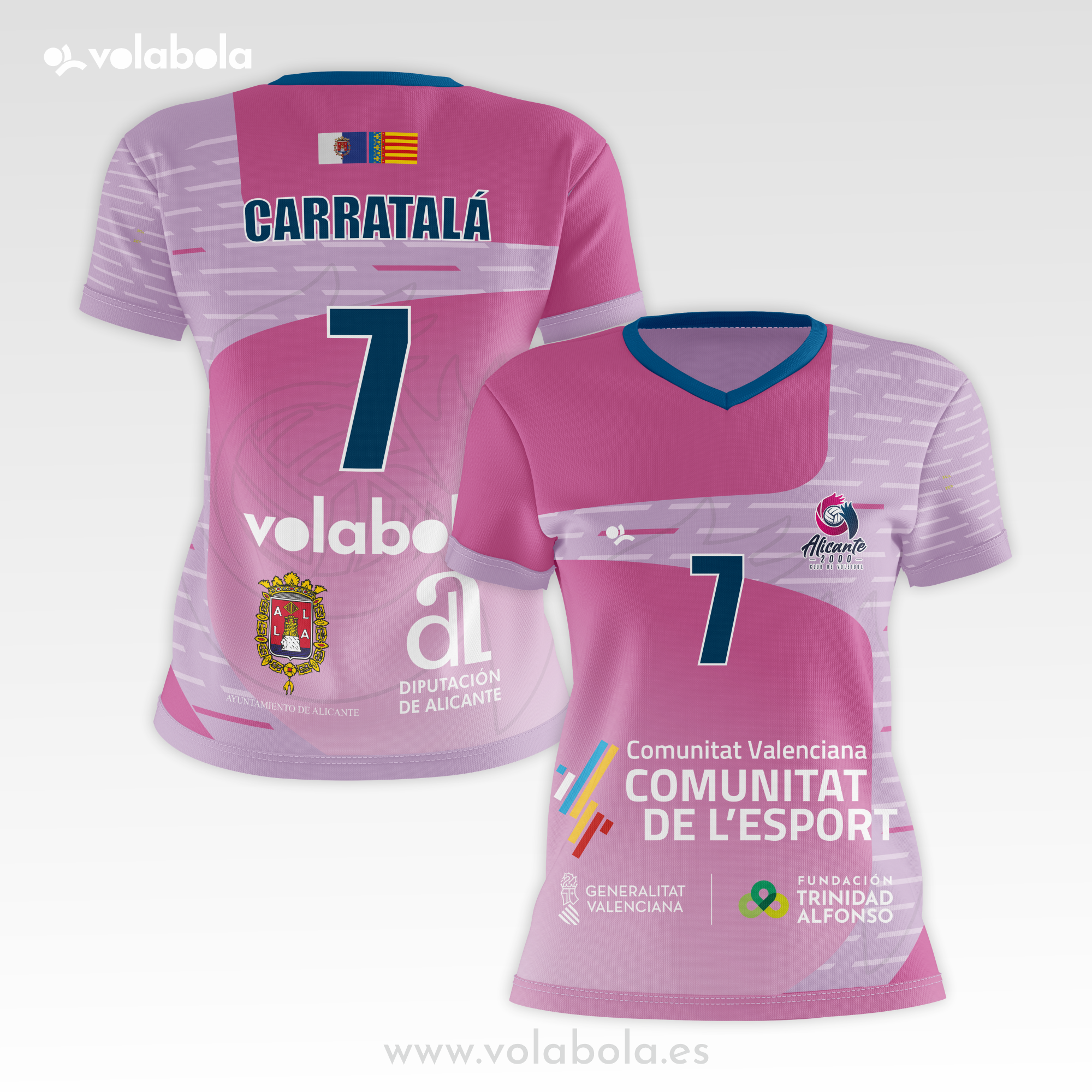 Camiseta Equipación ROSA Alicante2000