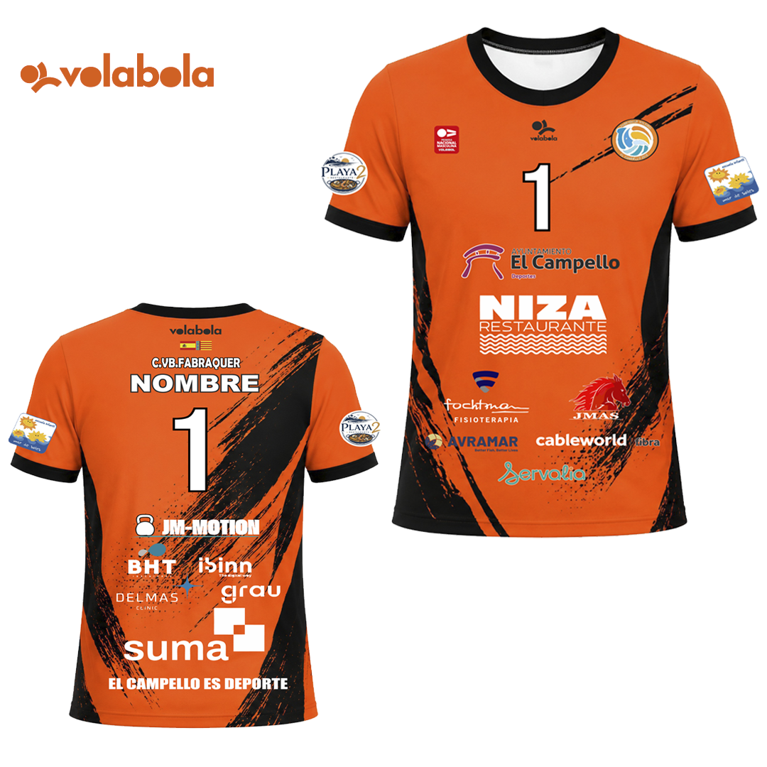 Camiseta Juego Hombre 2026 Naranja CV Fabraquer El Campello