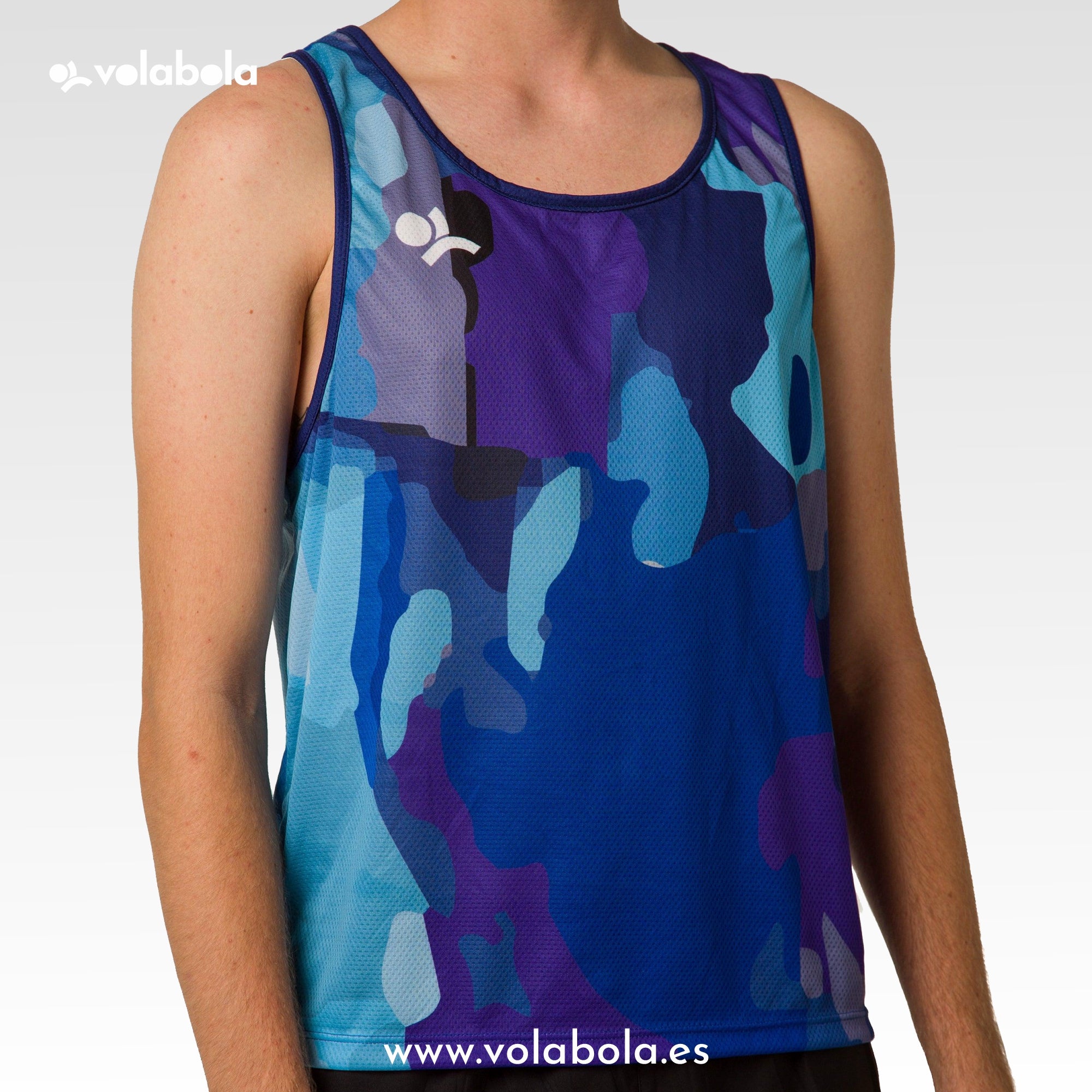 Camiseta de Tirantes Hombre – Camuflaje Azul