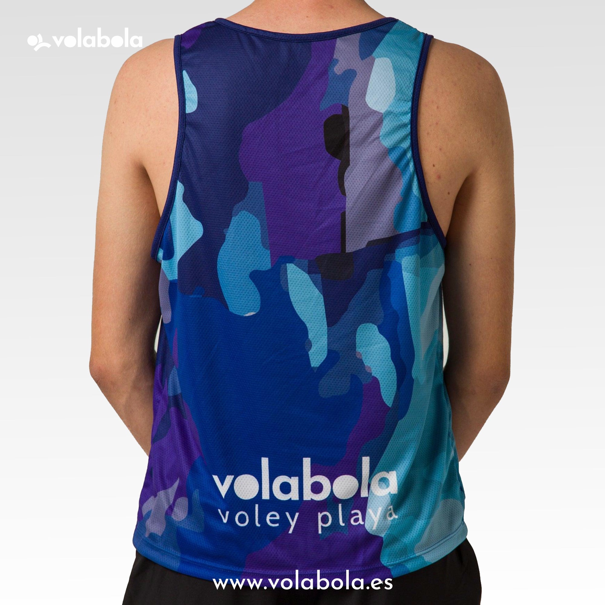 Camiseta de Tirantes Hombre – Camuflaje Azul