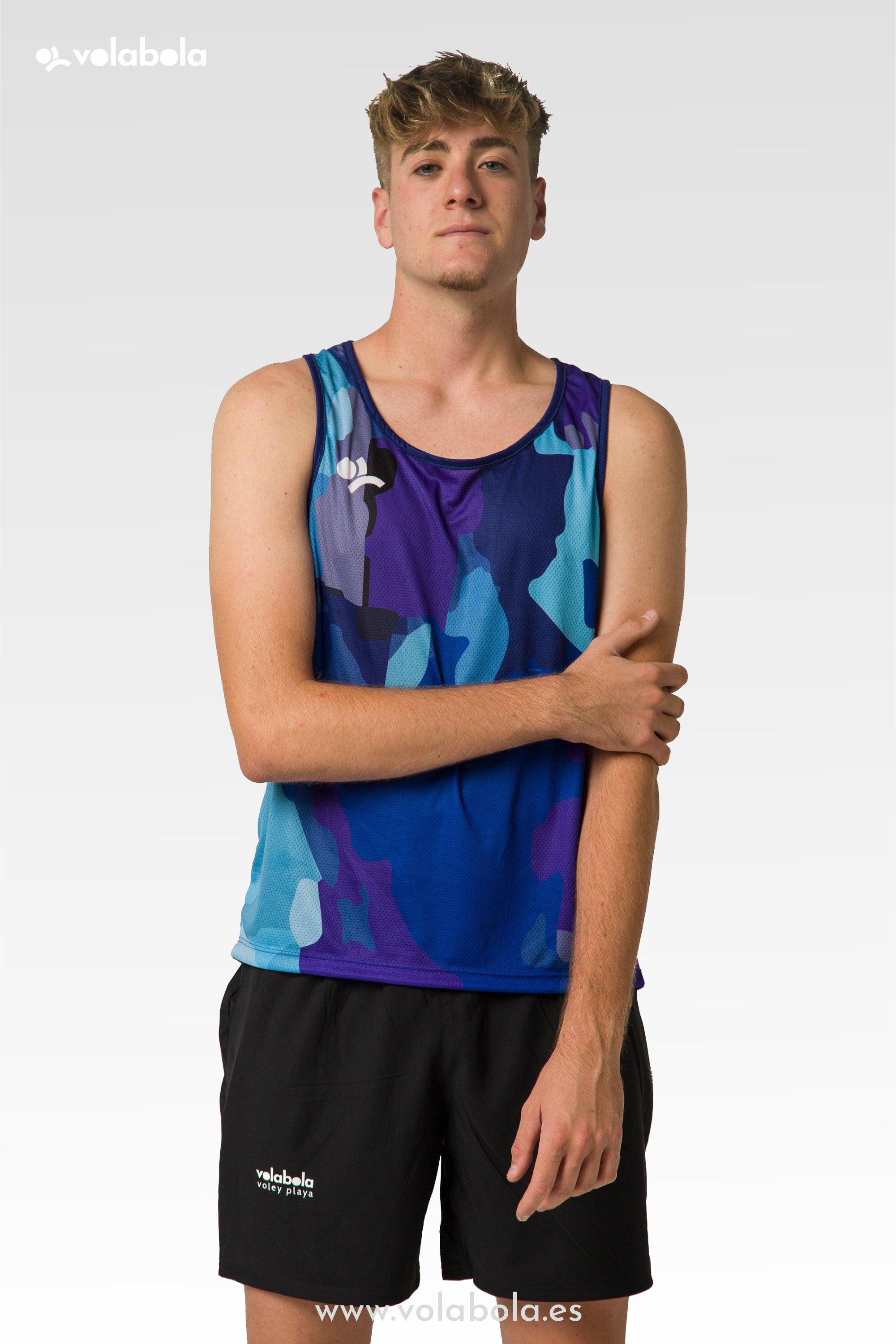 Camiseta de Tirantes Hombre – Camuflaje Azul