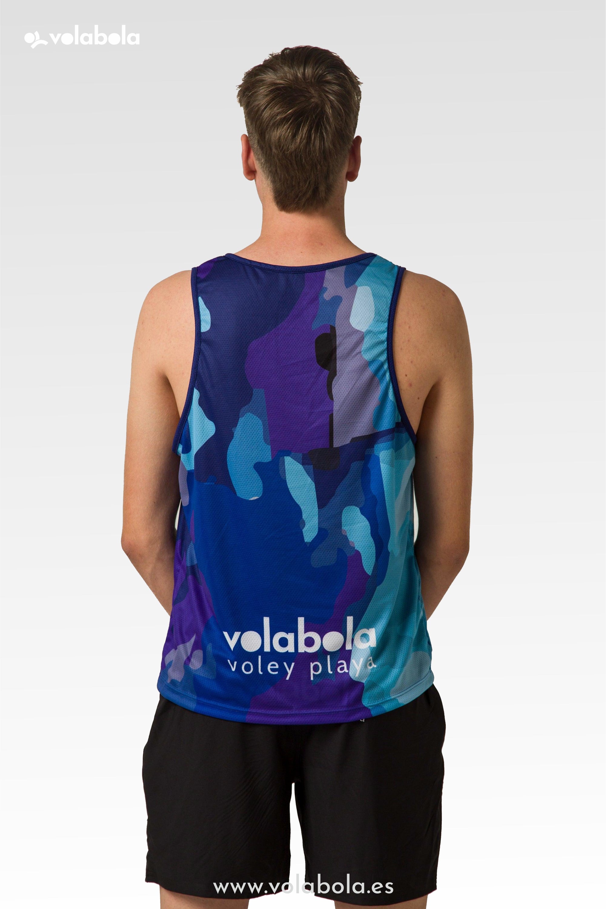 Camiseta de Tirantes Hombre – Camuflaje Azul