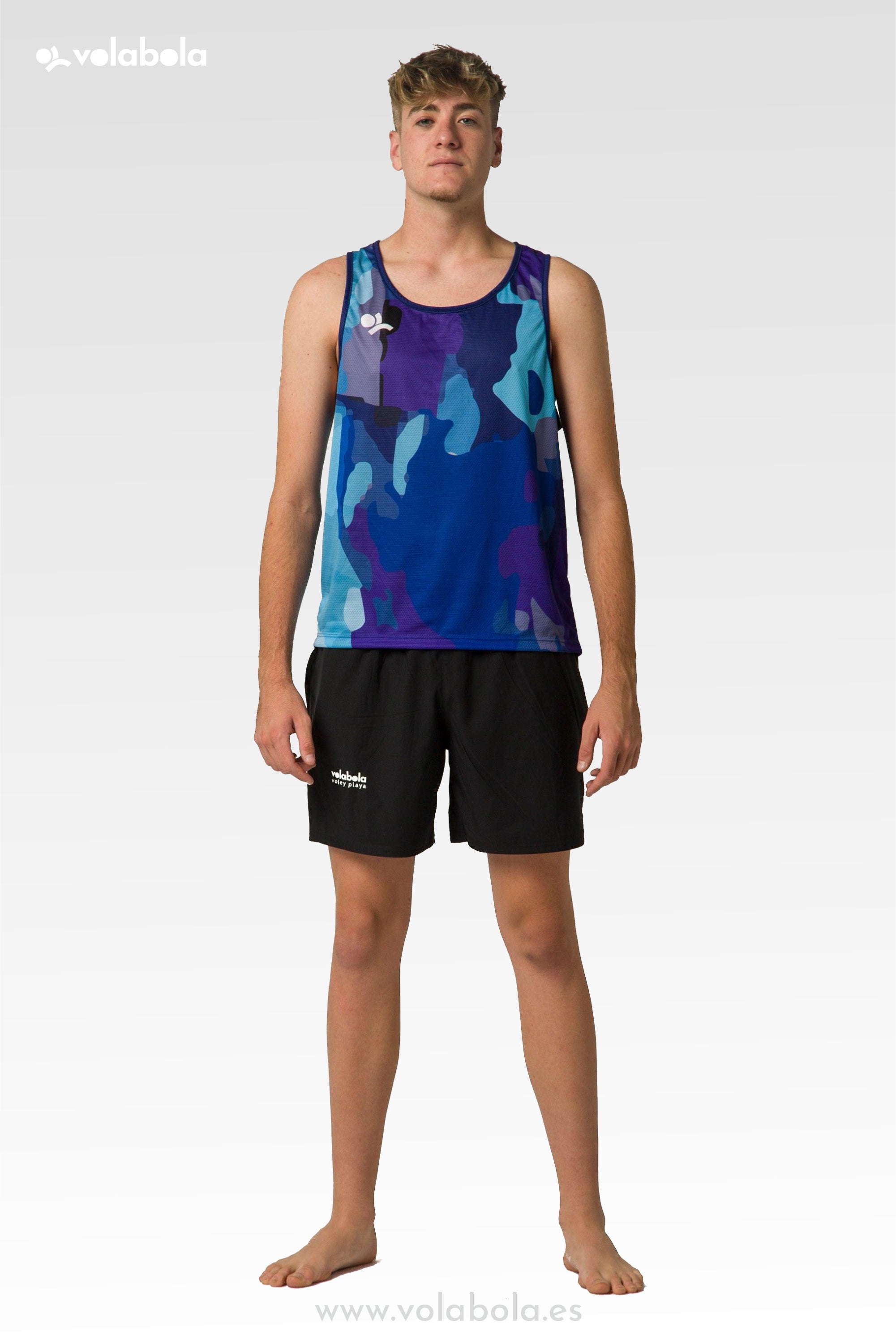 Camiseta de Tirantes Hombre – Camuflaje Azul