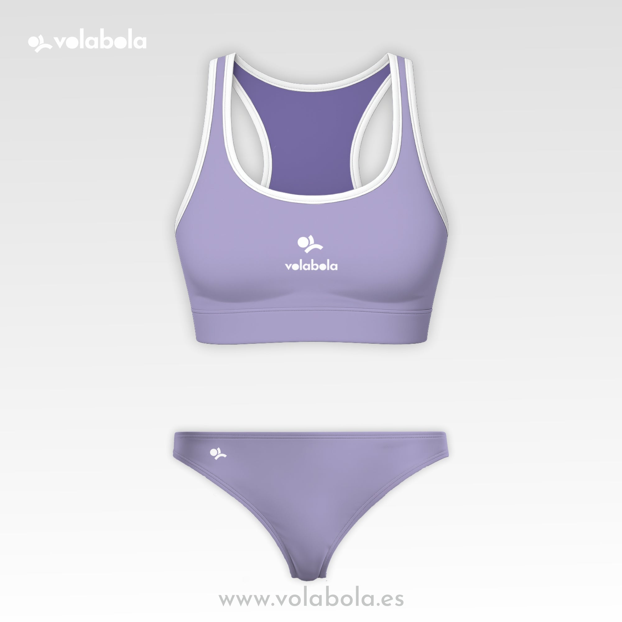 Conjunto Bikini Clásico Pro Volley - Lavender