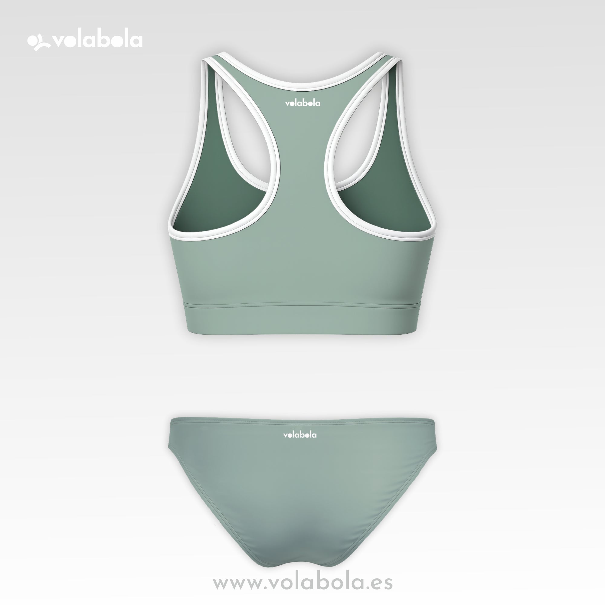 Conjunto Bikini Clásico Pro Volley - Sage green
