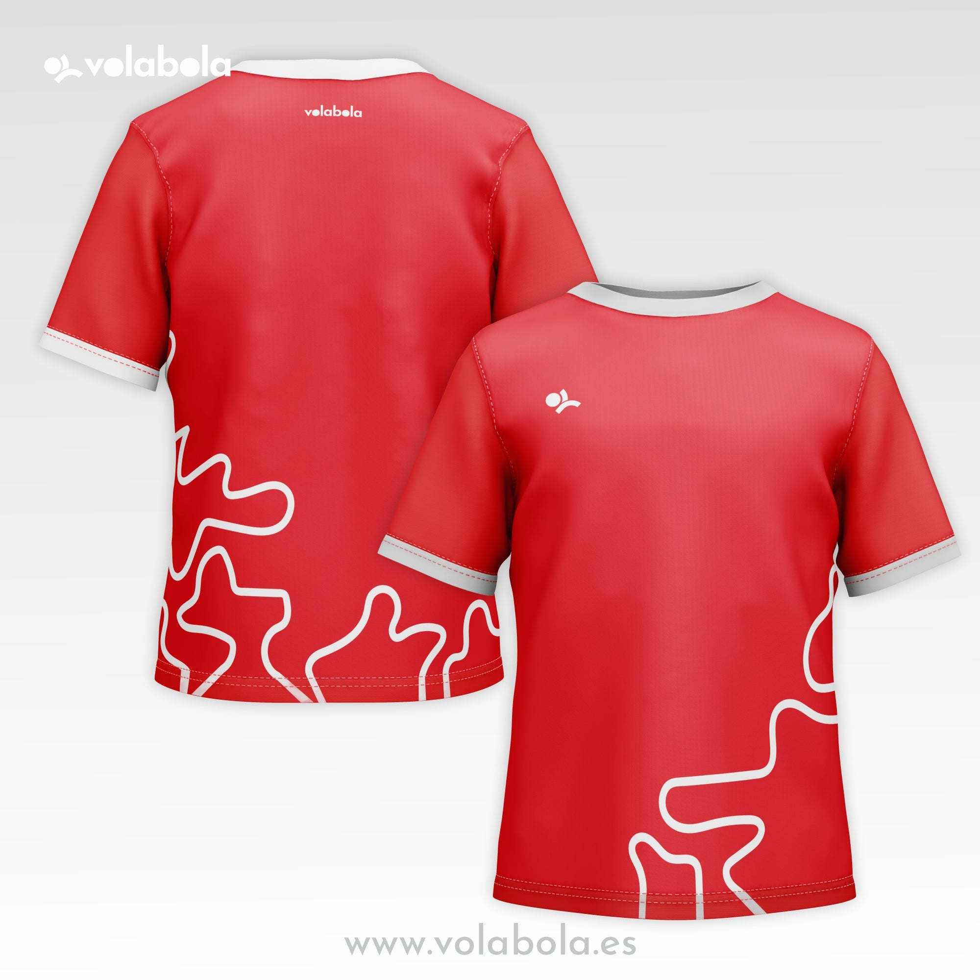 Camiseta técnica voleibol manga corta unisex – Fineline