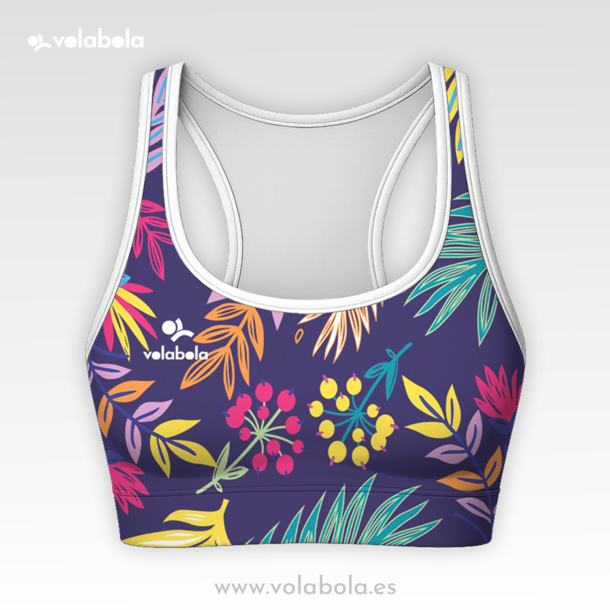 Top Bikini Clásico Pro Volley – Flowers