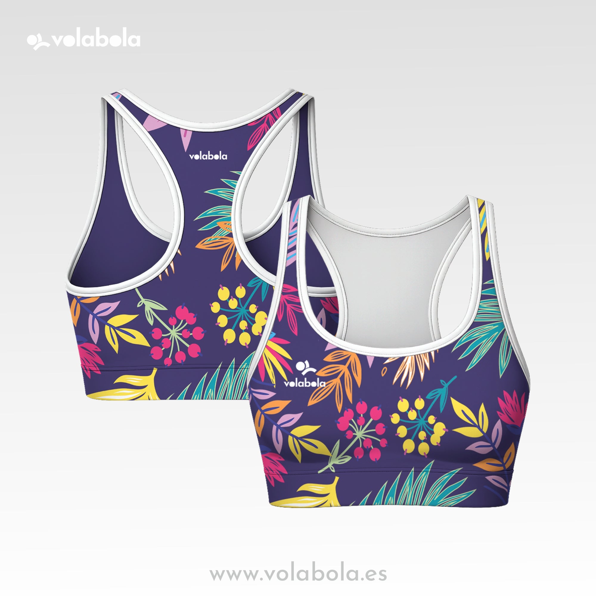 Top Bikini Clásico Pro Volley – Flowers