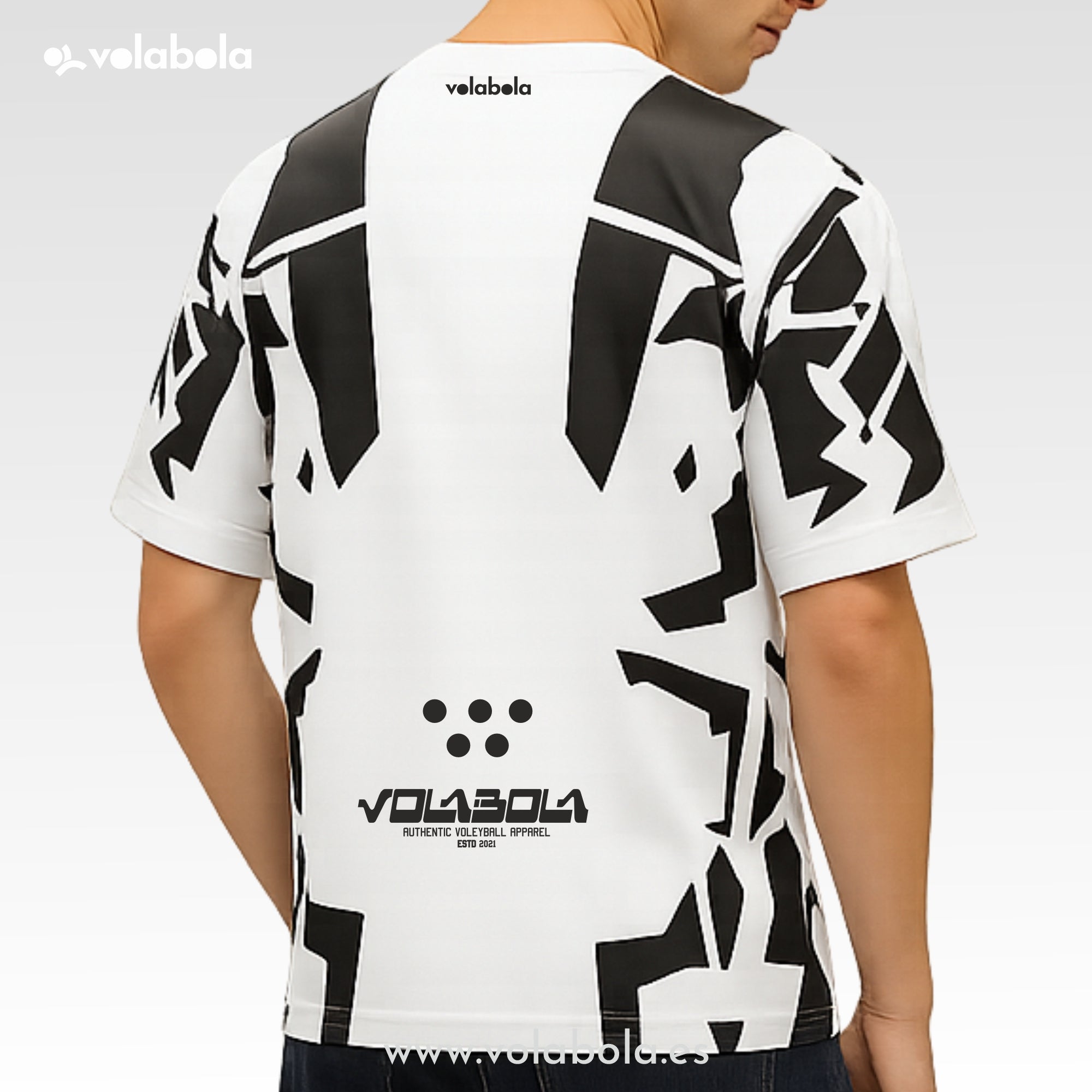 Camiseta técnica voleibol manga corta unisex – Future White