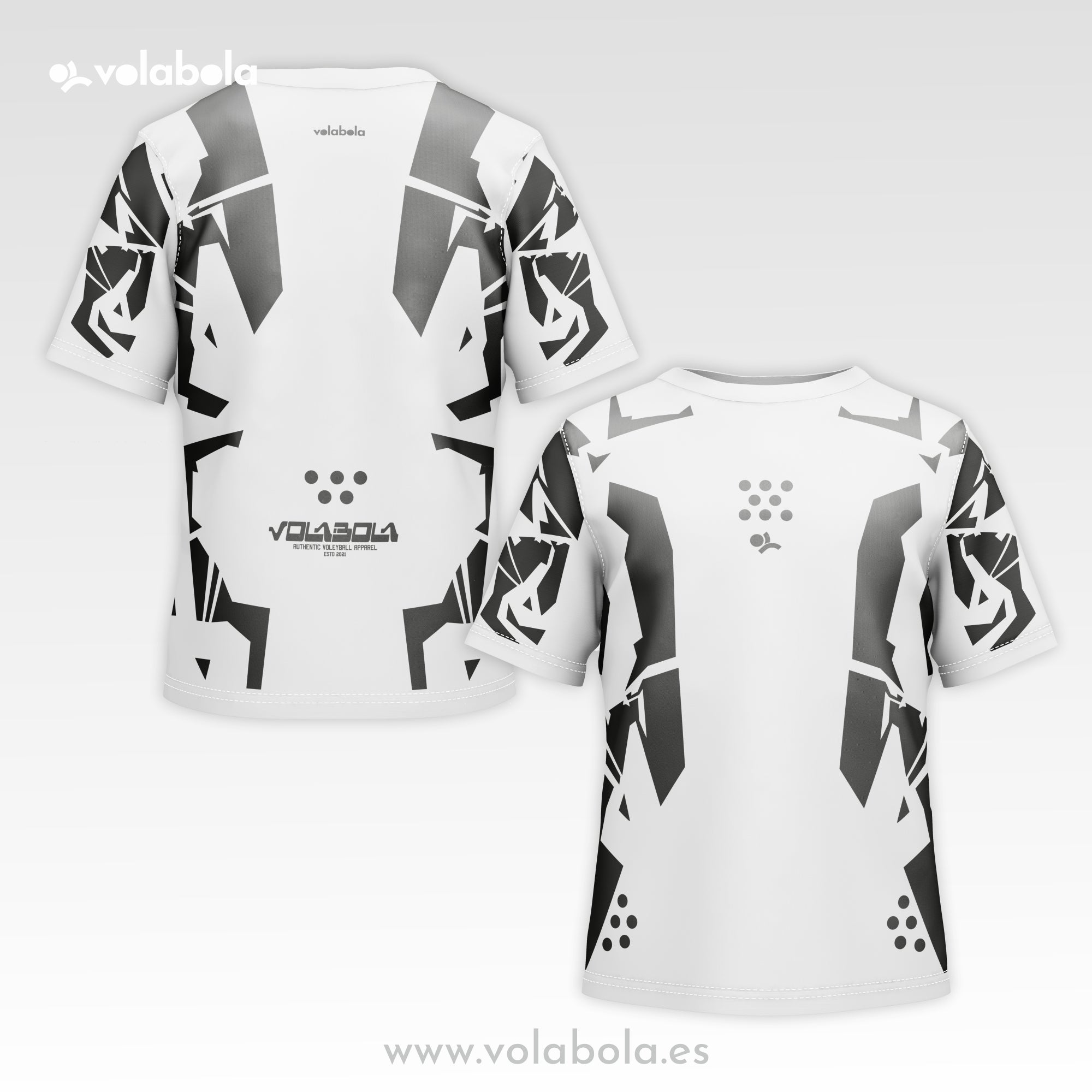 Camiseta técnica voleibol manga corta unisex – Future White