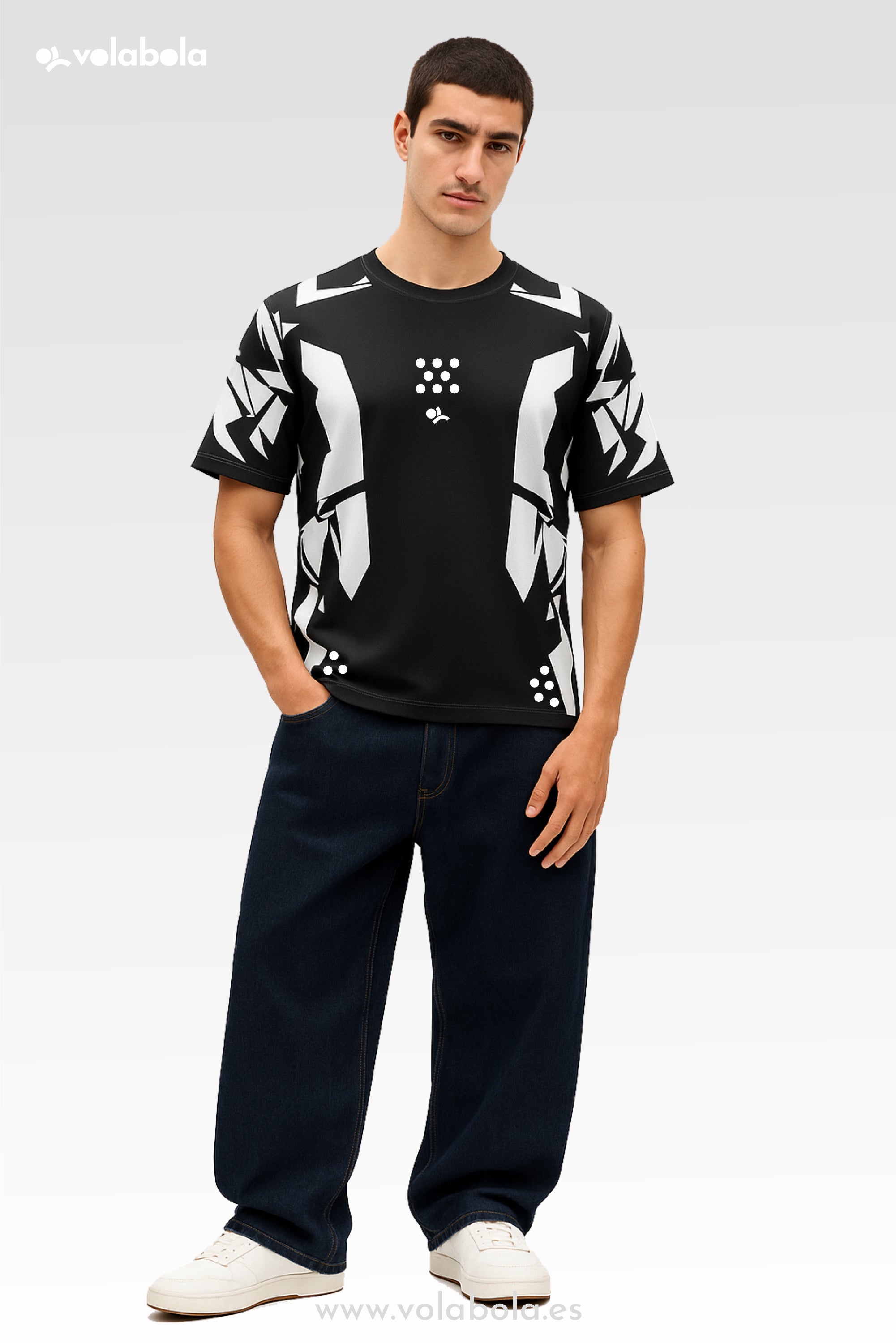 Camiseta técnica voleibol manga corta unisex – Future Black