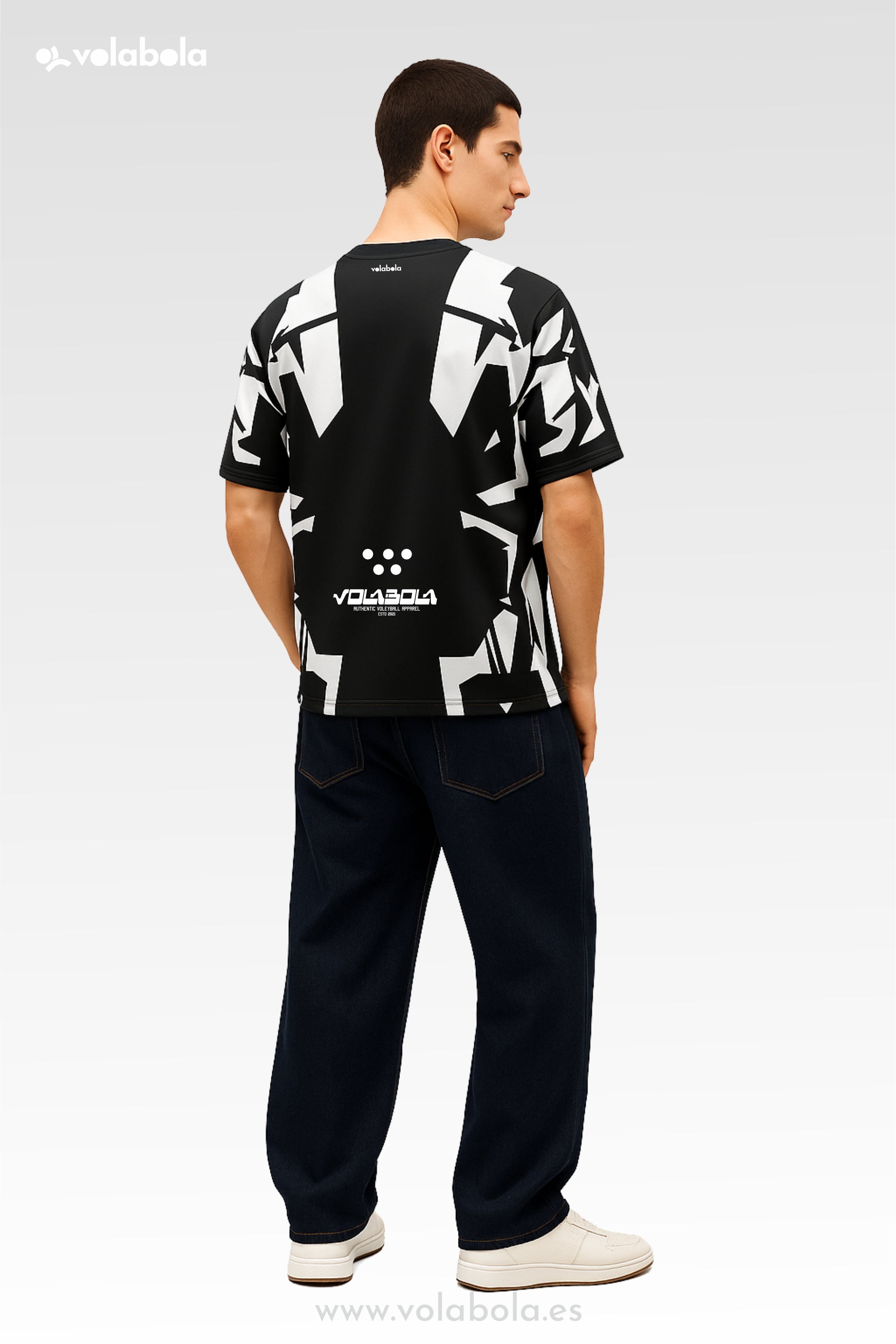 Camiseta técnica voleibol manga corta unisex – Future Black