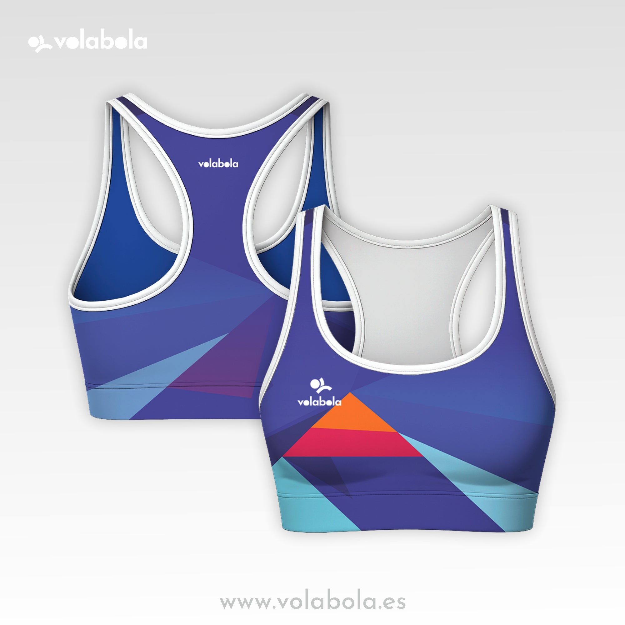 Top Bikini Clásico Pro Volley – Geométrico