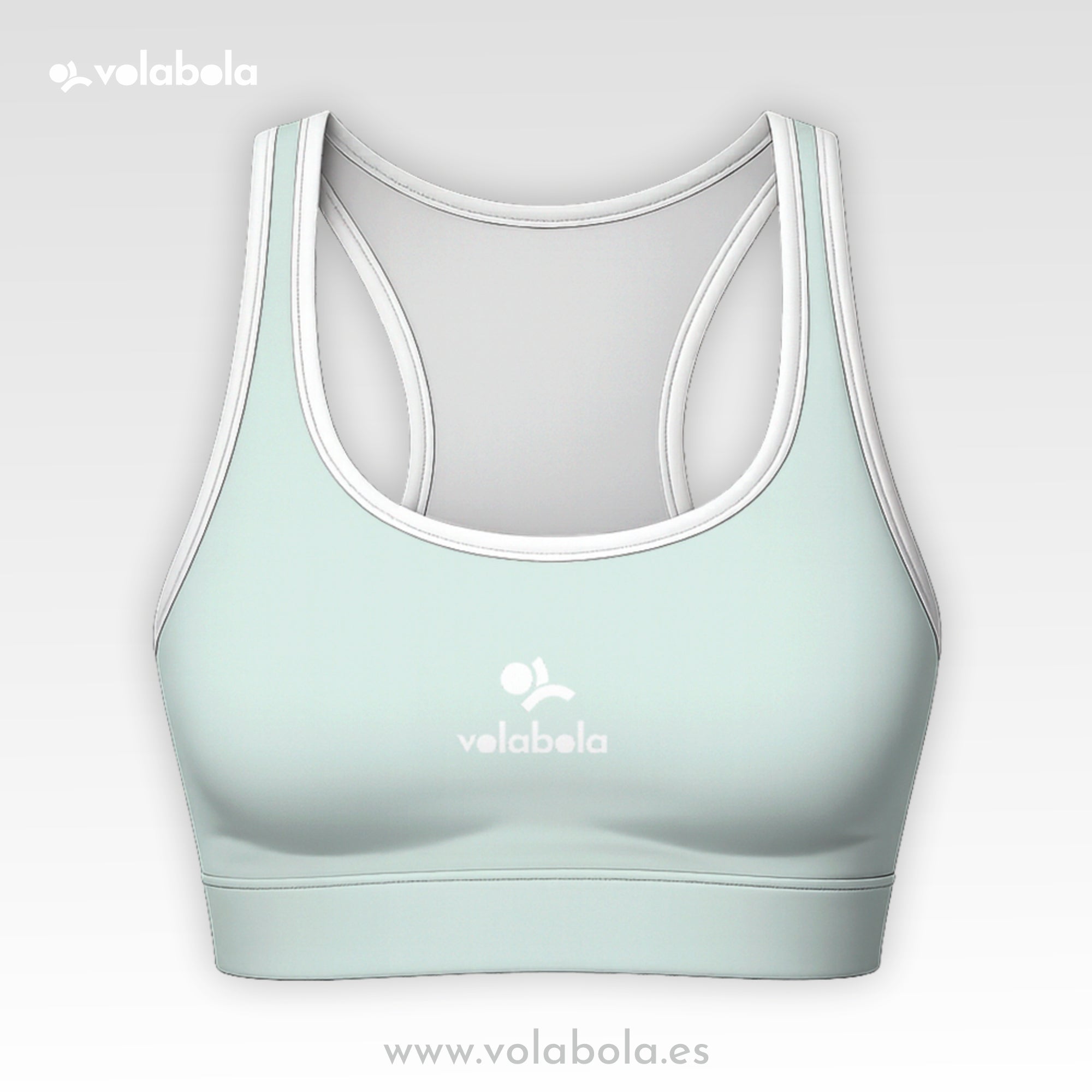 Top Bikini Clásico Pro Volley – Hint of Mint