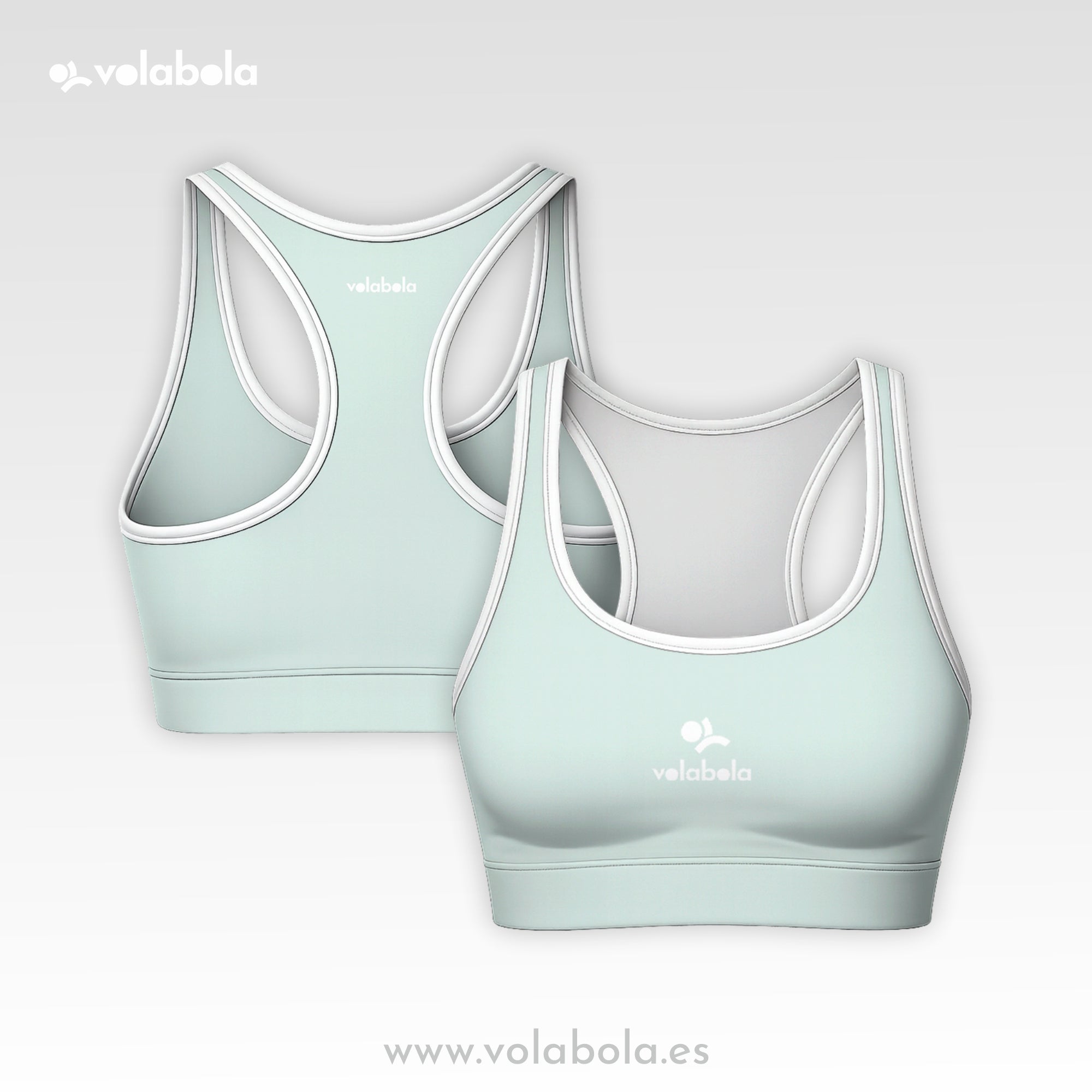 Top Bikini Clásico Pro Volley – Hint of Mint