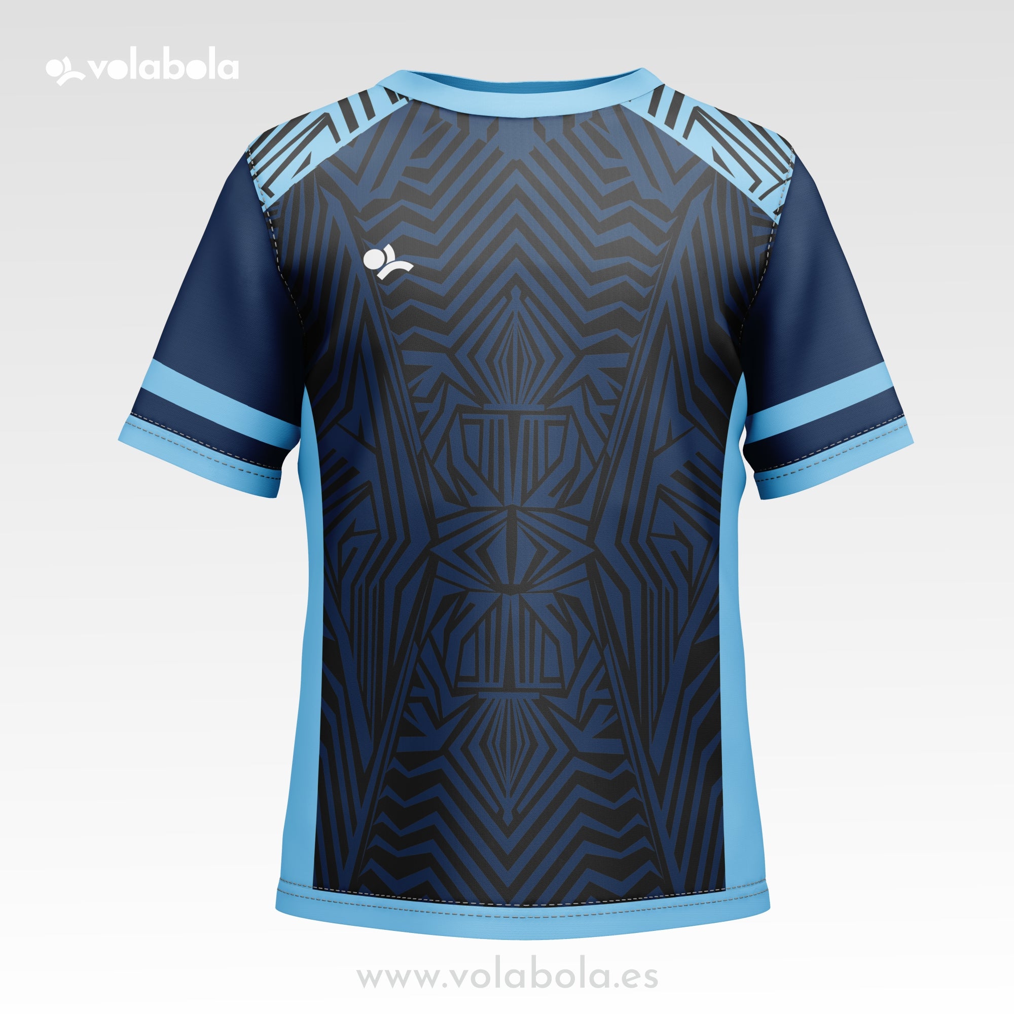 Camiseta técnica deportiva manga corta unisex – Luau Azul