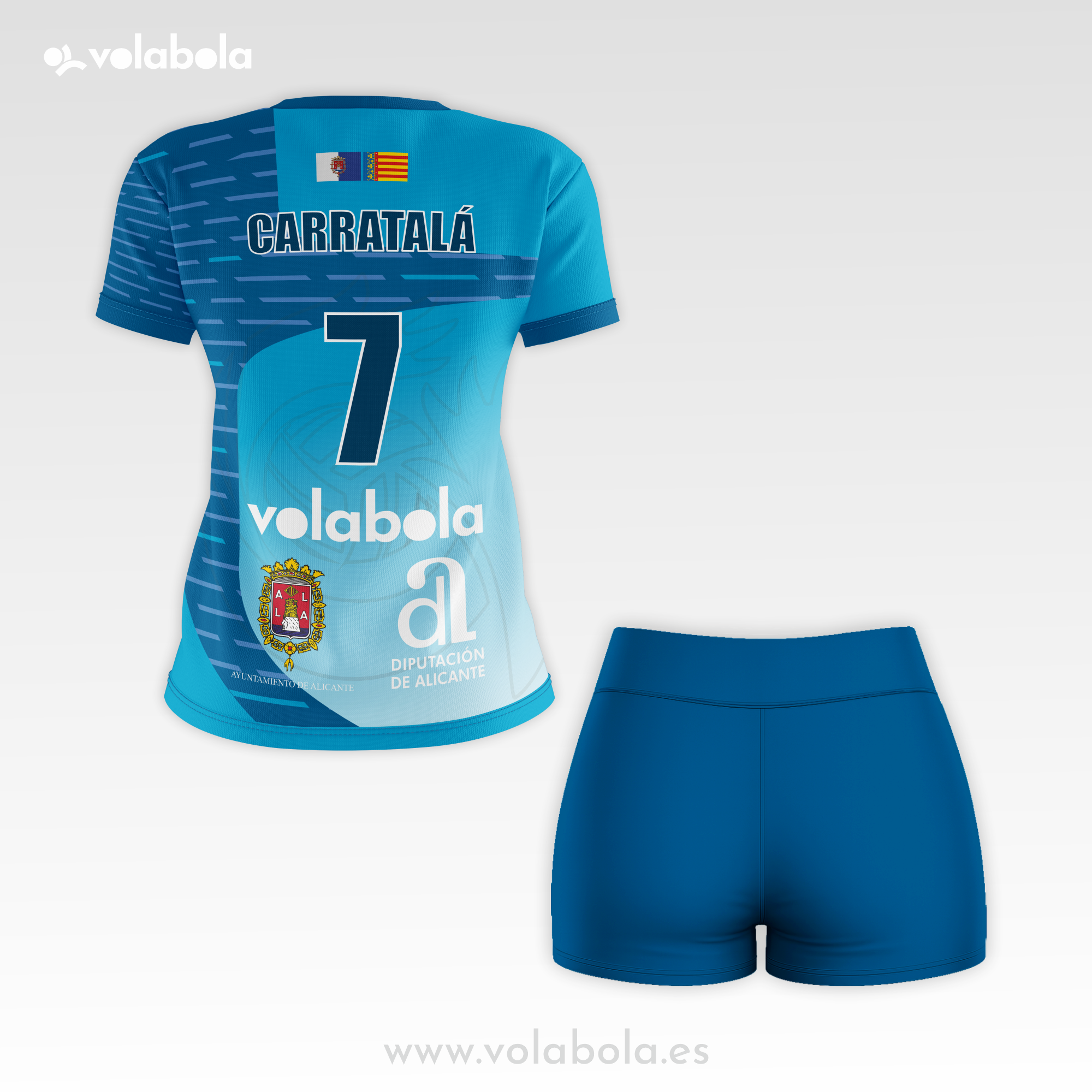 Pack camiseta AZUL + Malla Corta Alicante2000
