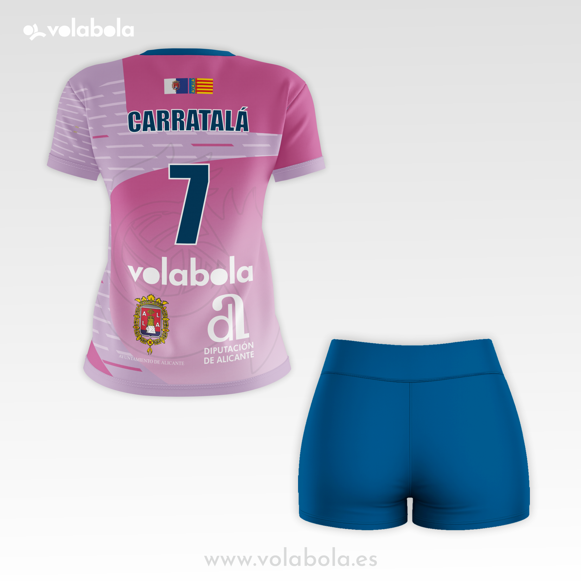 Pack Camiseta ROSA + Malla Corta Alicante2000