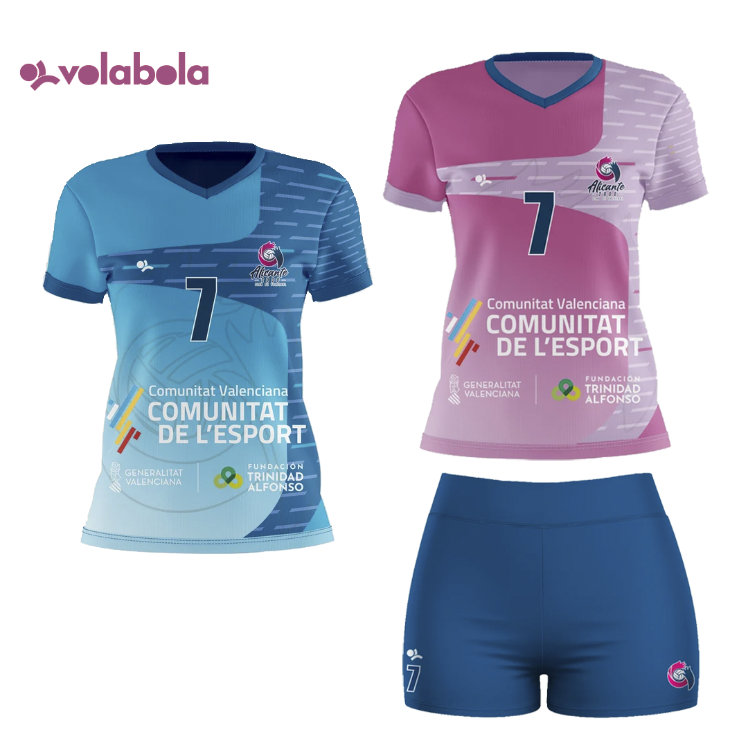 Pack Camiseta ROSA+ AZUL + Malla Corta Alicante2000