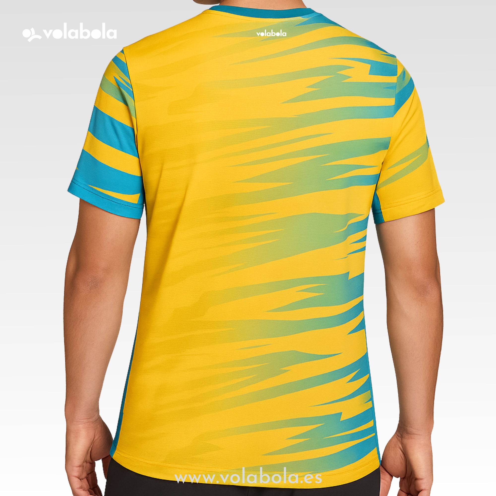 Camiseta Técnica Deportiva Manga Corta hombre - Stripped Amarillo