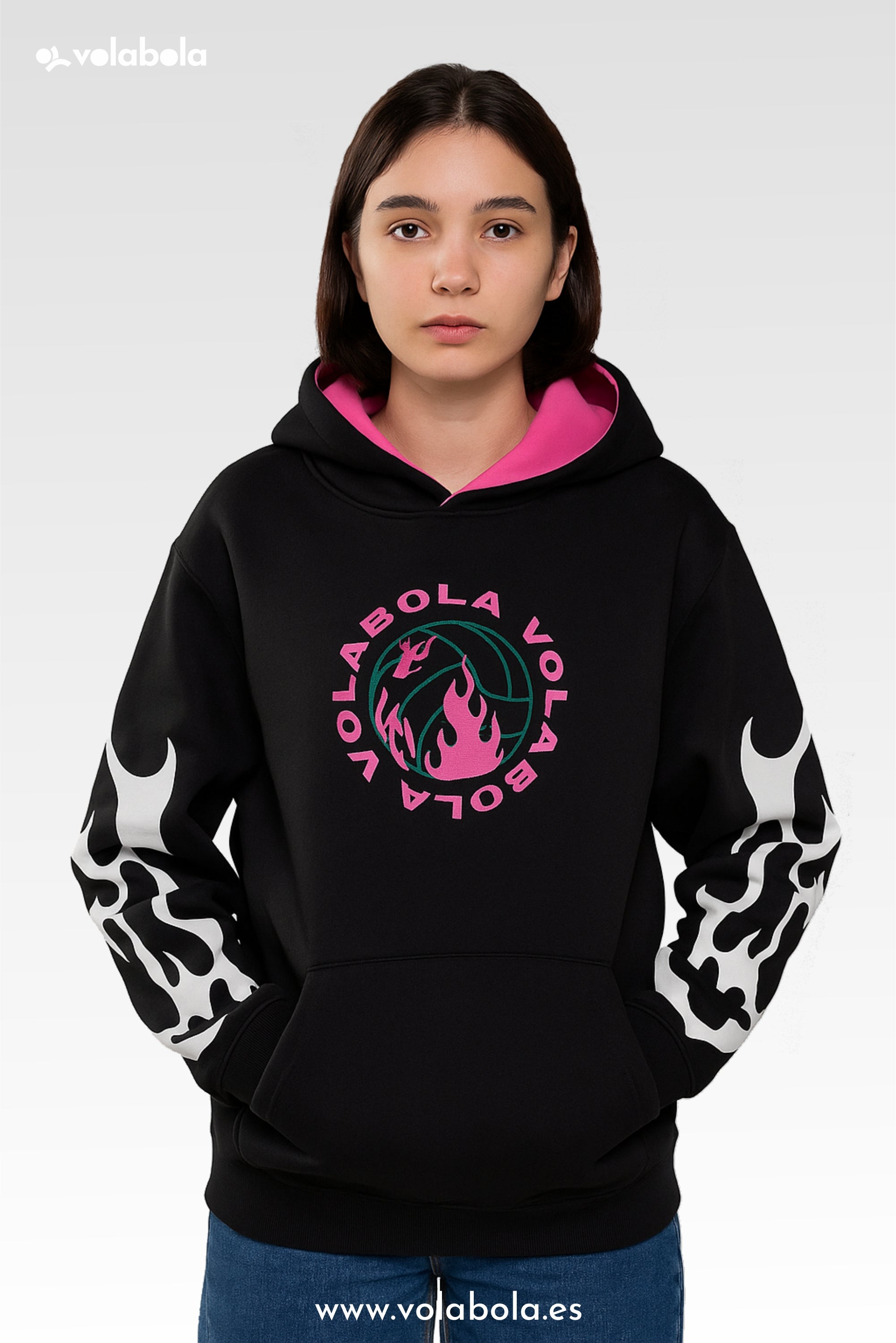 Sudadera con capucha - Fireball Black