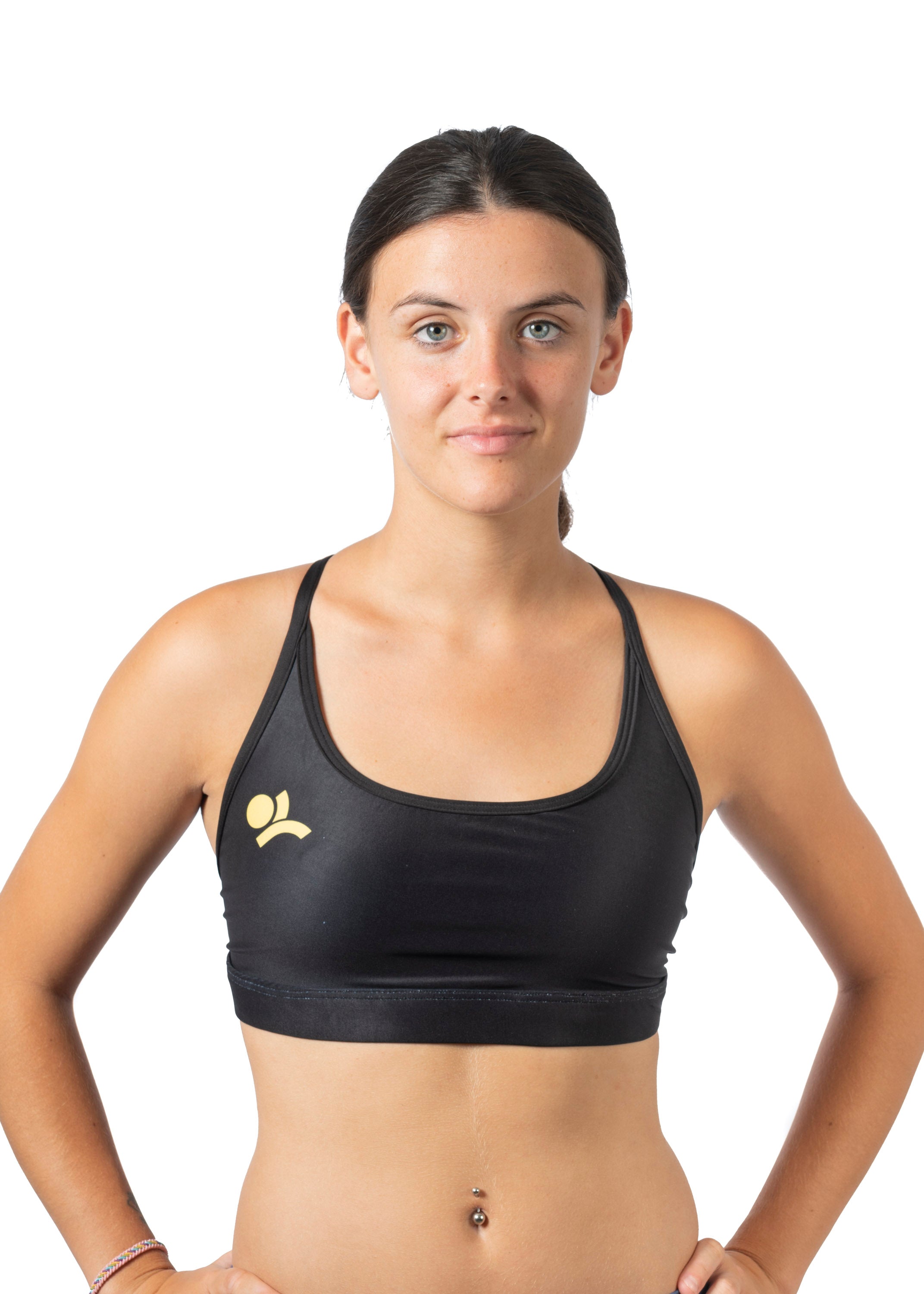 Top bikini pro volley - Total black