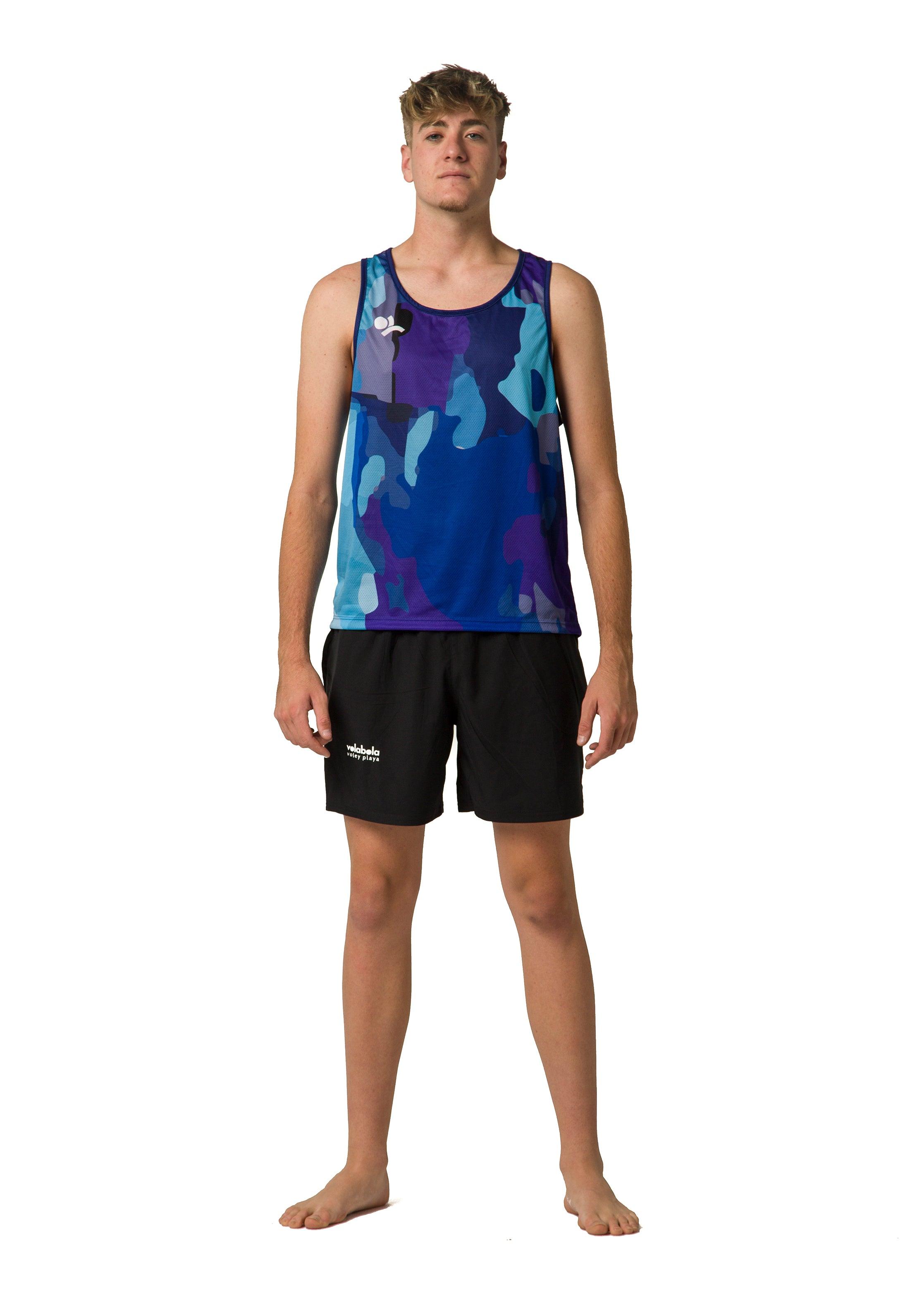 Camiseta tirantes hombre - Camuflaje azul - Volabola