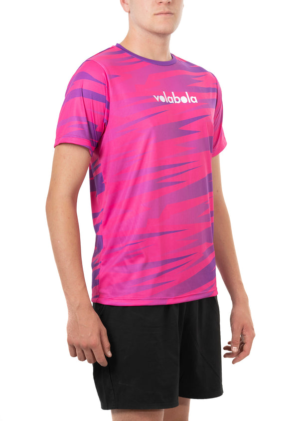 Camiseta manga corta - Stripped Rosa