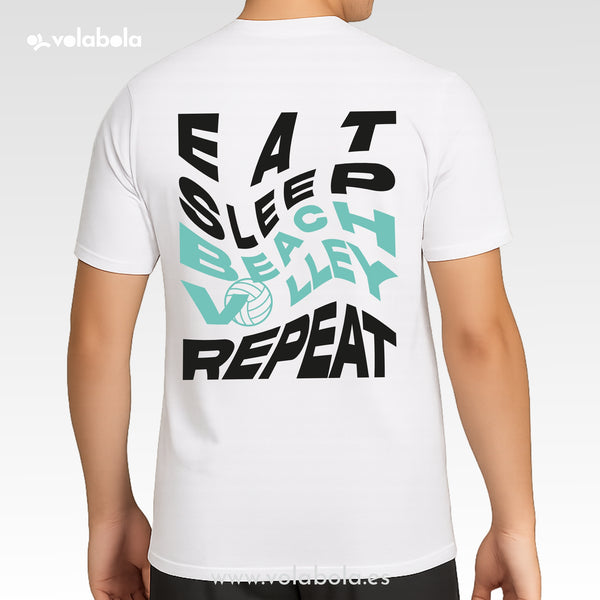 Camiseta casual algodón manga corta – Beach Volley Repeat