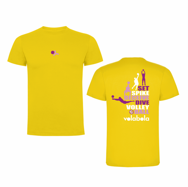 Camiseta Negra Algodón SET SPIKE Volabola – Vóley y Estilo