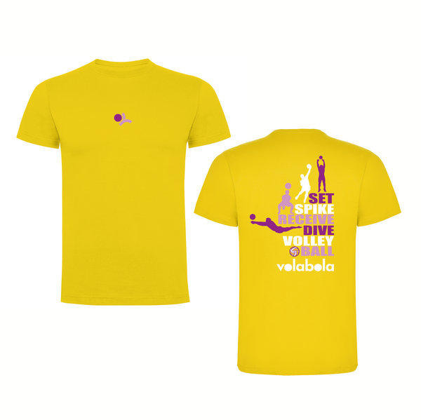 Camiseta Negra Algodón SET SPIKE Volabola – Vóley y Estilo