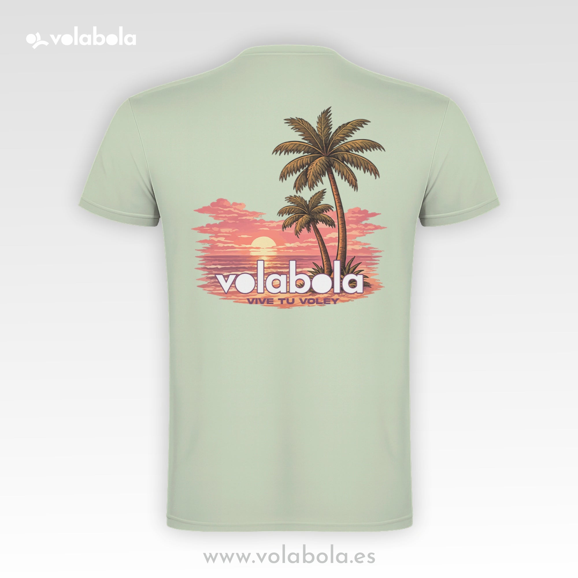 Camiseta Manga Corta Casual Volley Hombre – Beach Sunset Palm