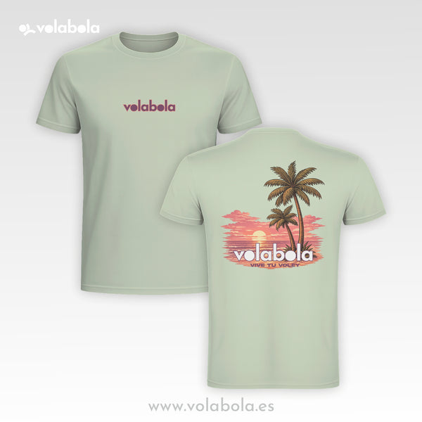Camiseta Manga Corta Casual Volley Hombre – Beach Sunset Palm