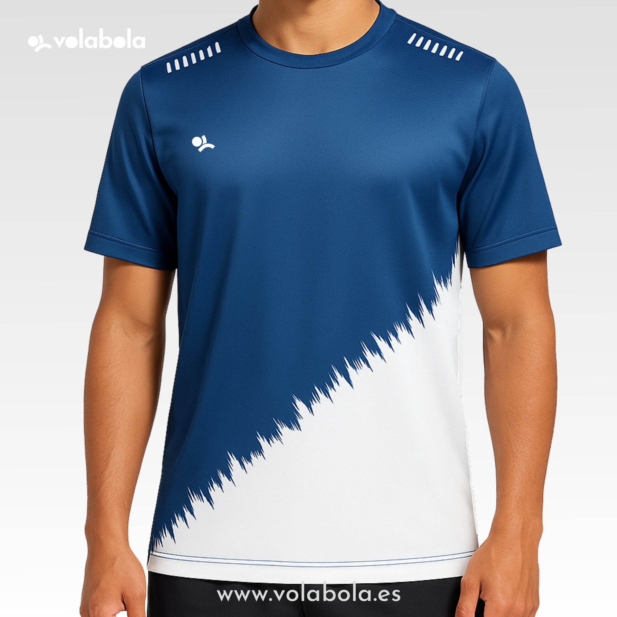 Camiseta técnica deportiva manga corta unisex – Border Marino