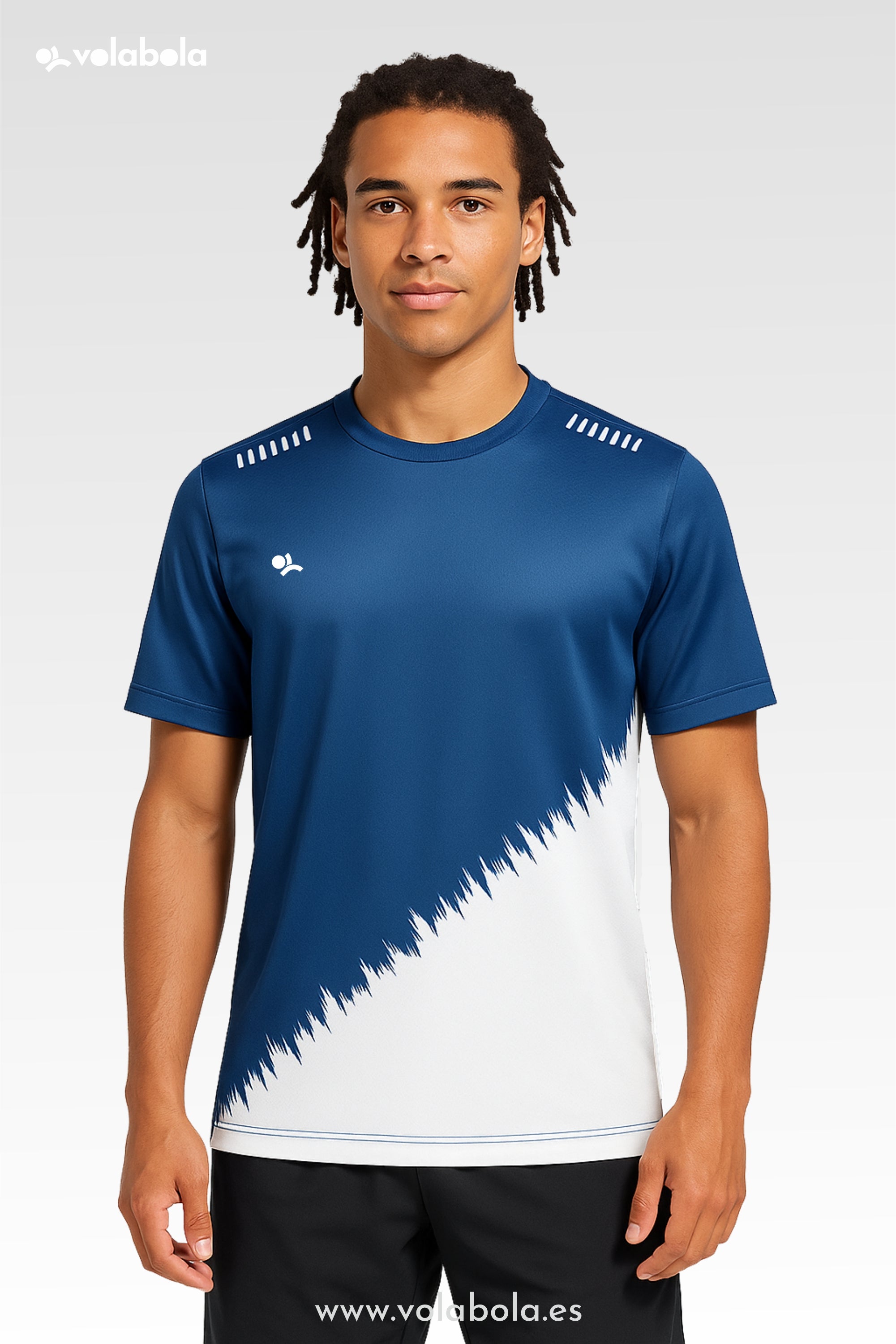 Camiseta técnica deportiva manga corta unisex – Border Marino