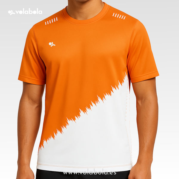 Camiseta técnica deportiva manga corta unisex – Border Naranja