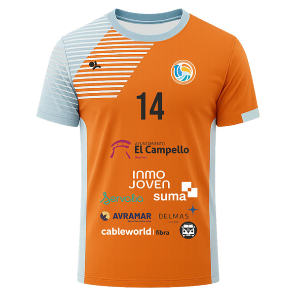 Camiseta Juego Hombre Naranja CV Fabraquer El Campello