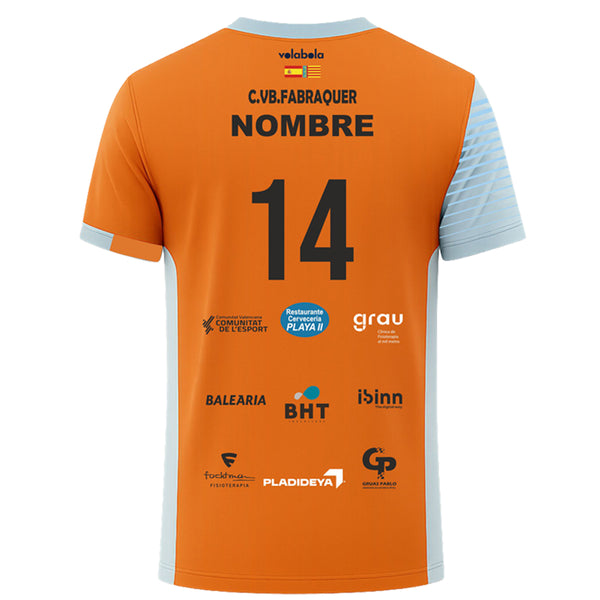 Camiseta Juego Hombre Naranja CV Fabraquer El Campello
