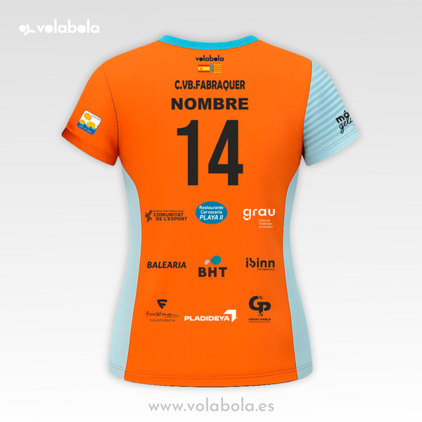 Camiseta Juego Mujer Naranja CV Fabraquer El Campello