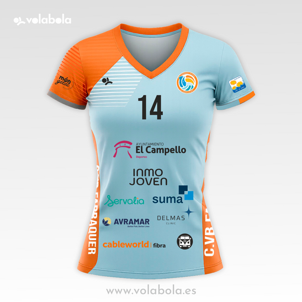 Camiseta Juego Líbero Mujer Azul CV Fabraquer El Campello